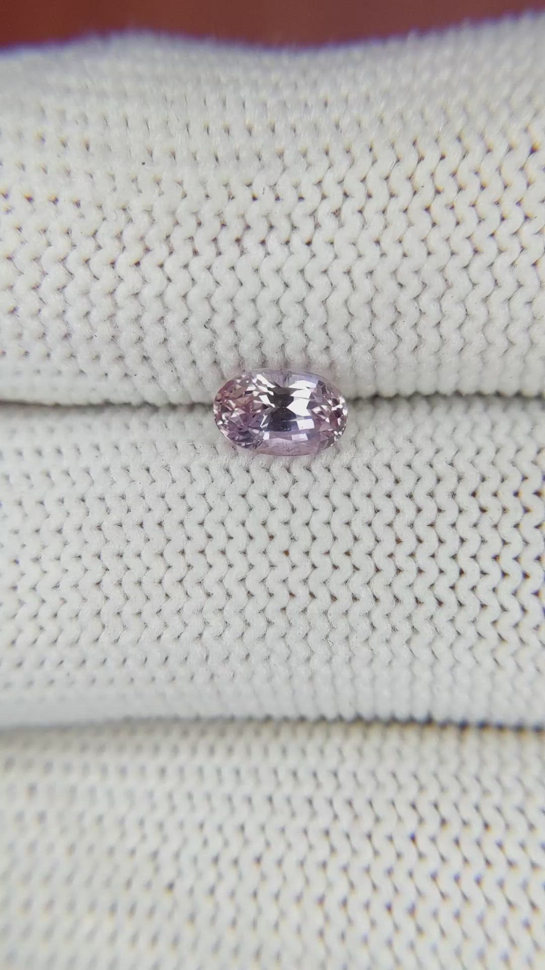 0.83 Ct. Purplish Pink Sapphire from Ceylon (Sri Lanka) Size Video