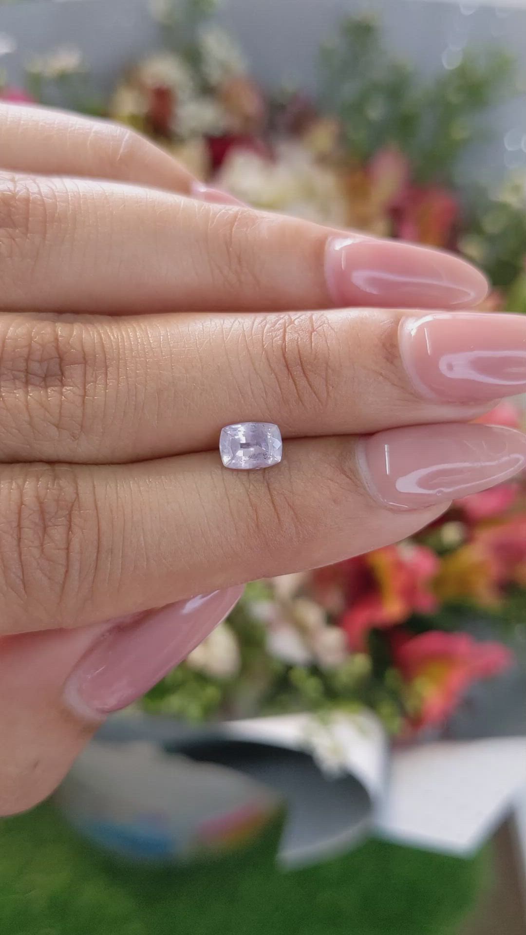 0.85 Ct. Purple Sapphire from Ceylon (Sri Lanka) Size Video