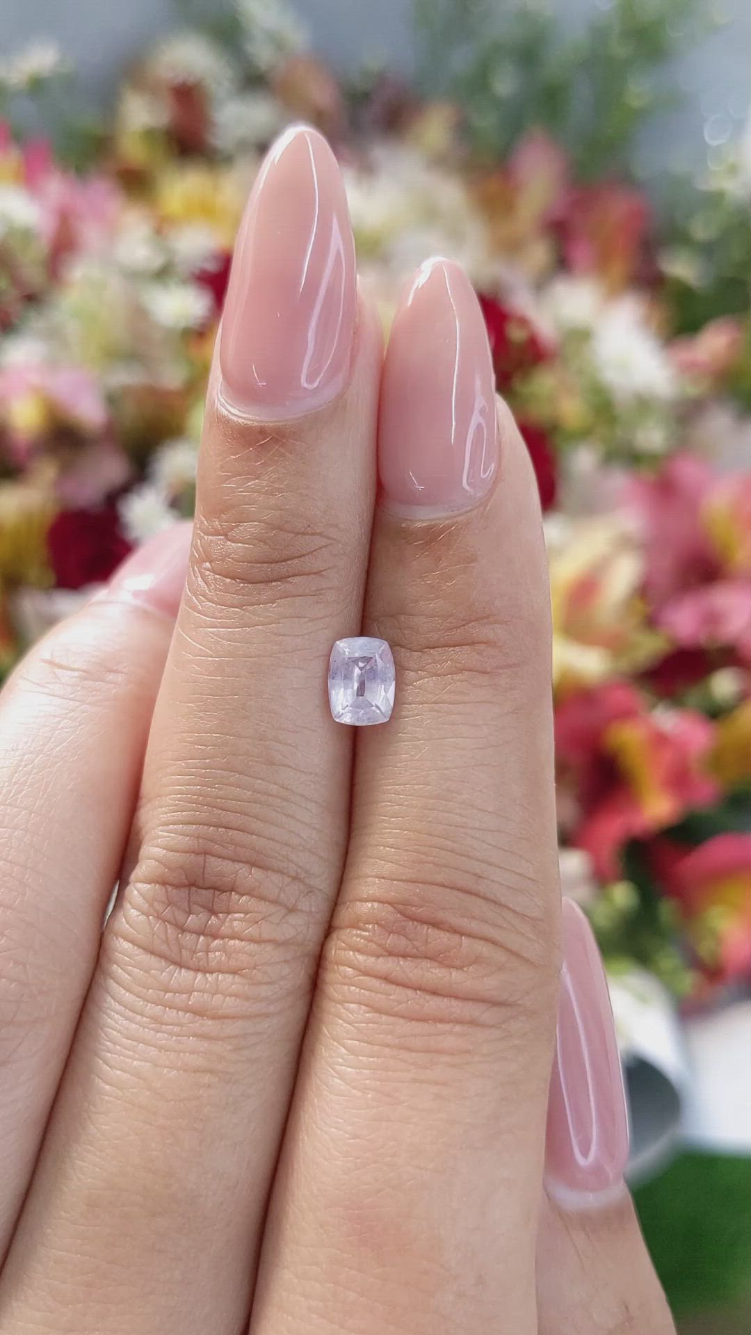 0.85 Ct. Purple Sapphire from Ceylon (Sri Lanka) Size Video