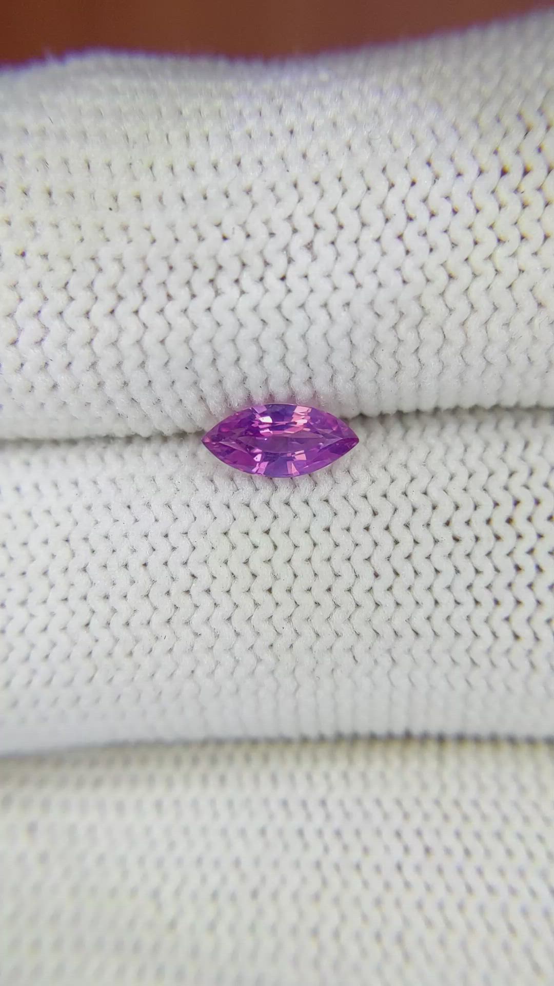 0.48 Ct. Pinkish Purple Sapphire from Ceylon (Sri Lanka) Size Video