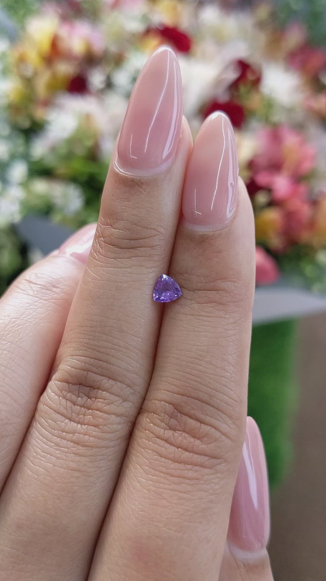 0.33 Ct. Purple Sapphire from Ceylon (Sri Lanka) Size Video