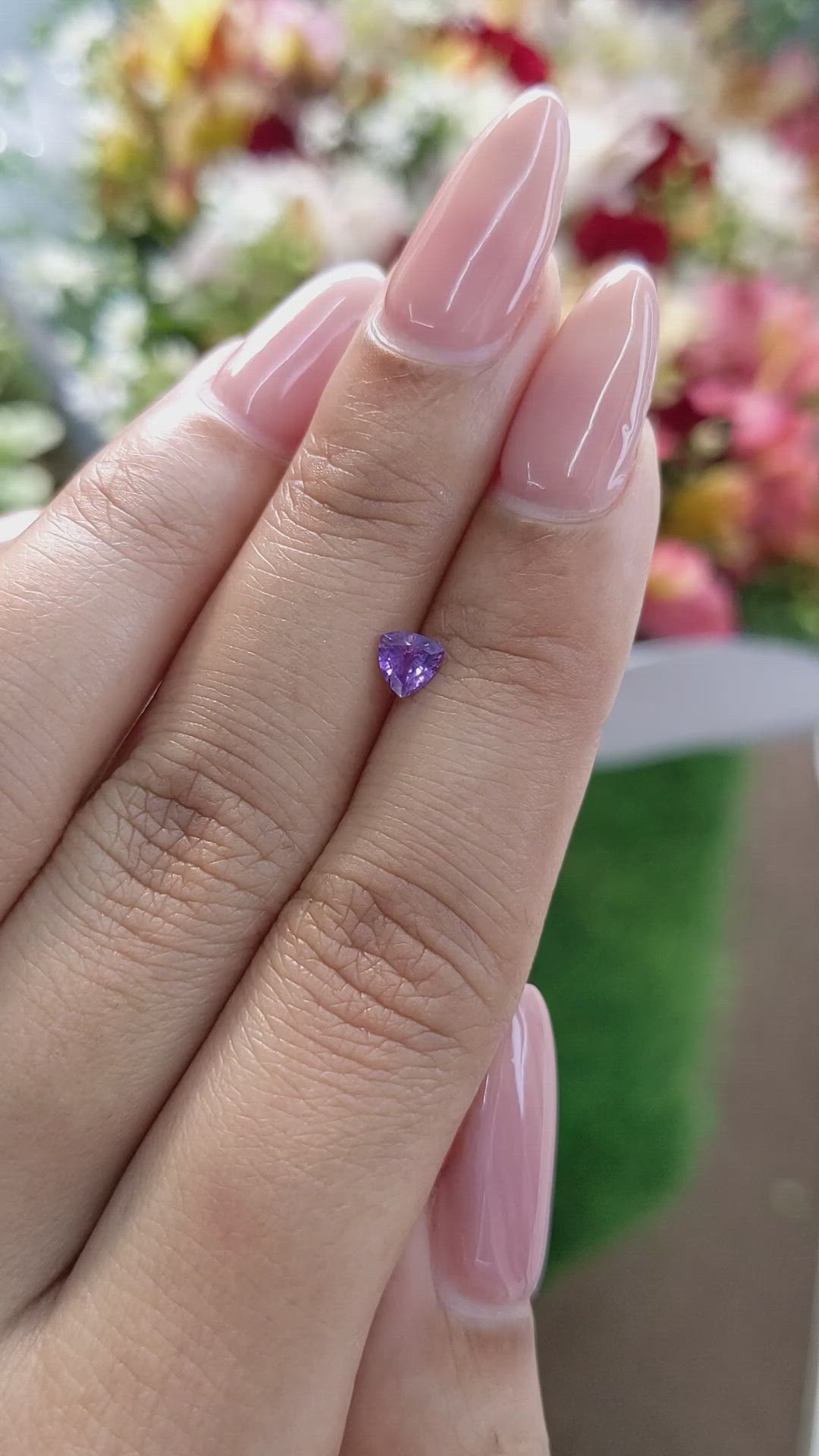 0.33 Ct. Purple Sapphire from Ceylon (Sri Lanka) Size Video