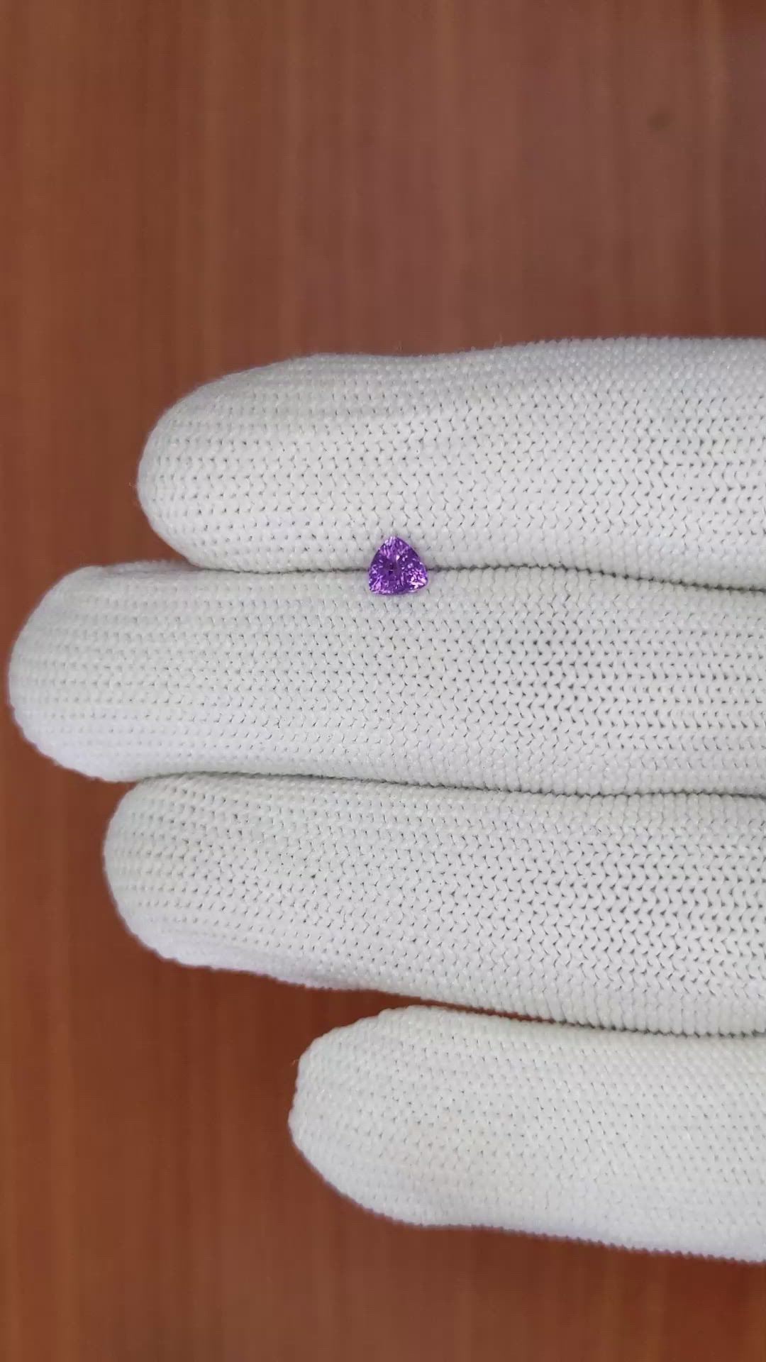 0.33 Ct. Purple Sapphire from Ceylon (Sri Lanka) Size Video