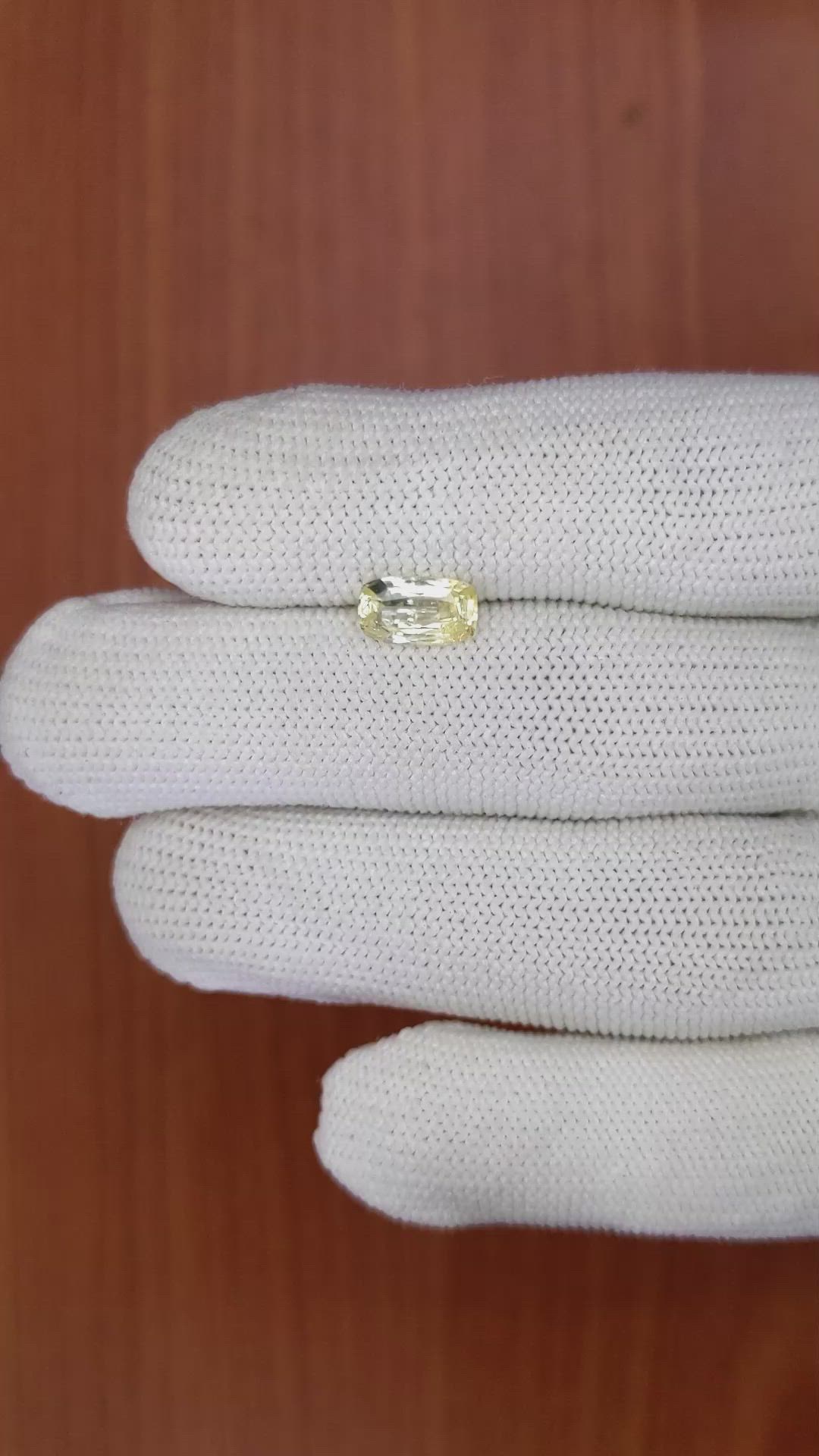 1.46 Ct. Yellow Sapphire from Ceylon (Sri Lanka) Size Video