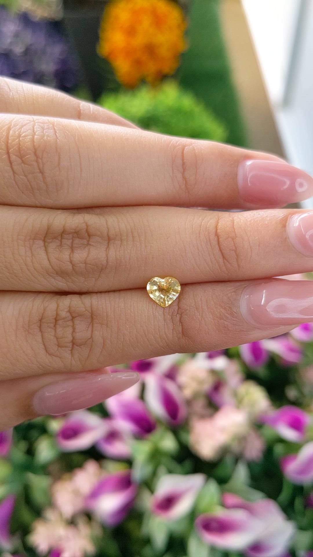0.73 Ct. Yellow Sapphire from Ceylon (Sri Lanka) Size Video
