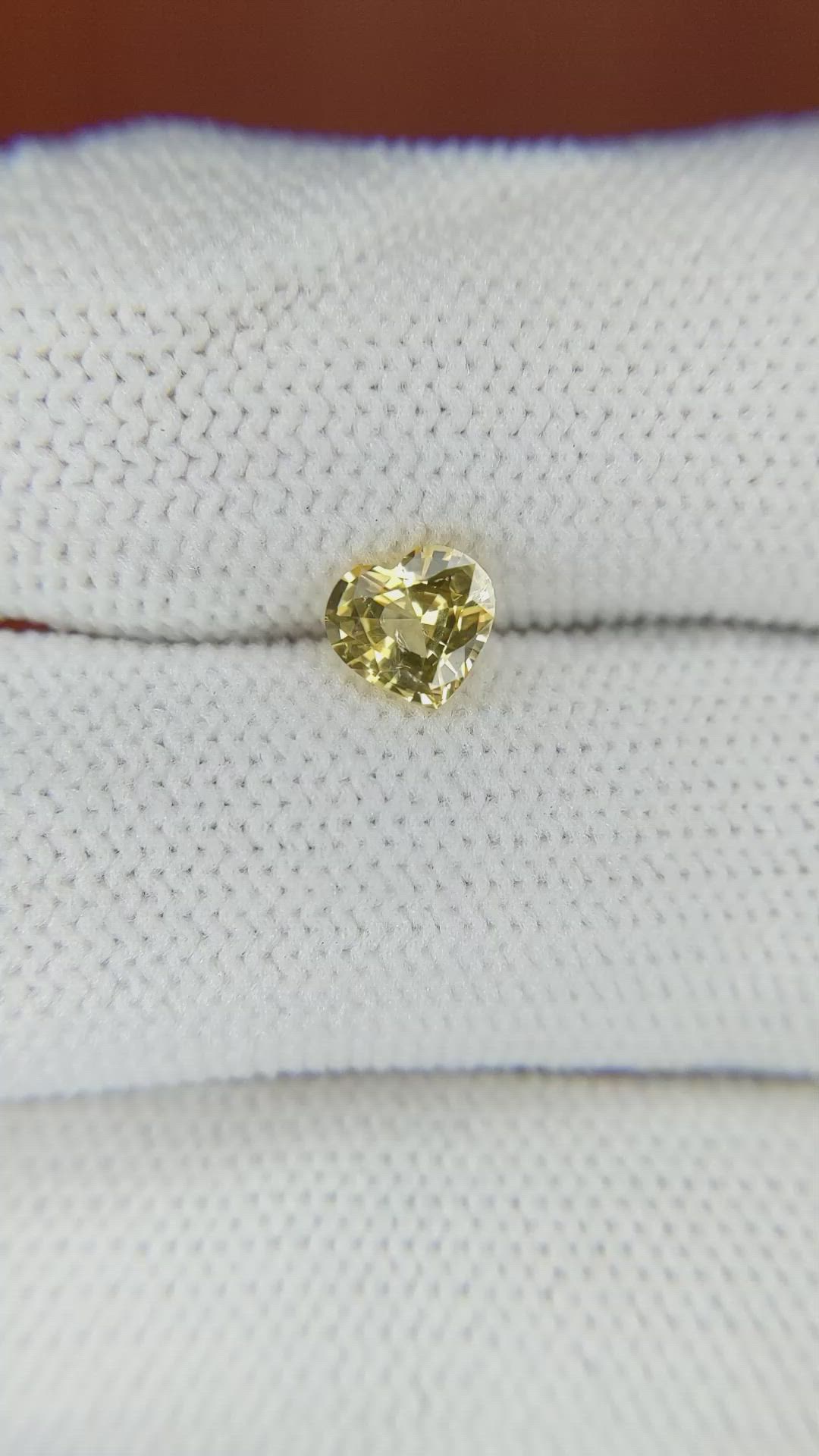 0.73 Ct. Yellow Sapphire from Ceylon (Sri Lanka) Size Video