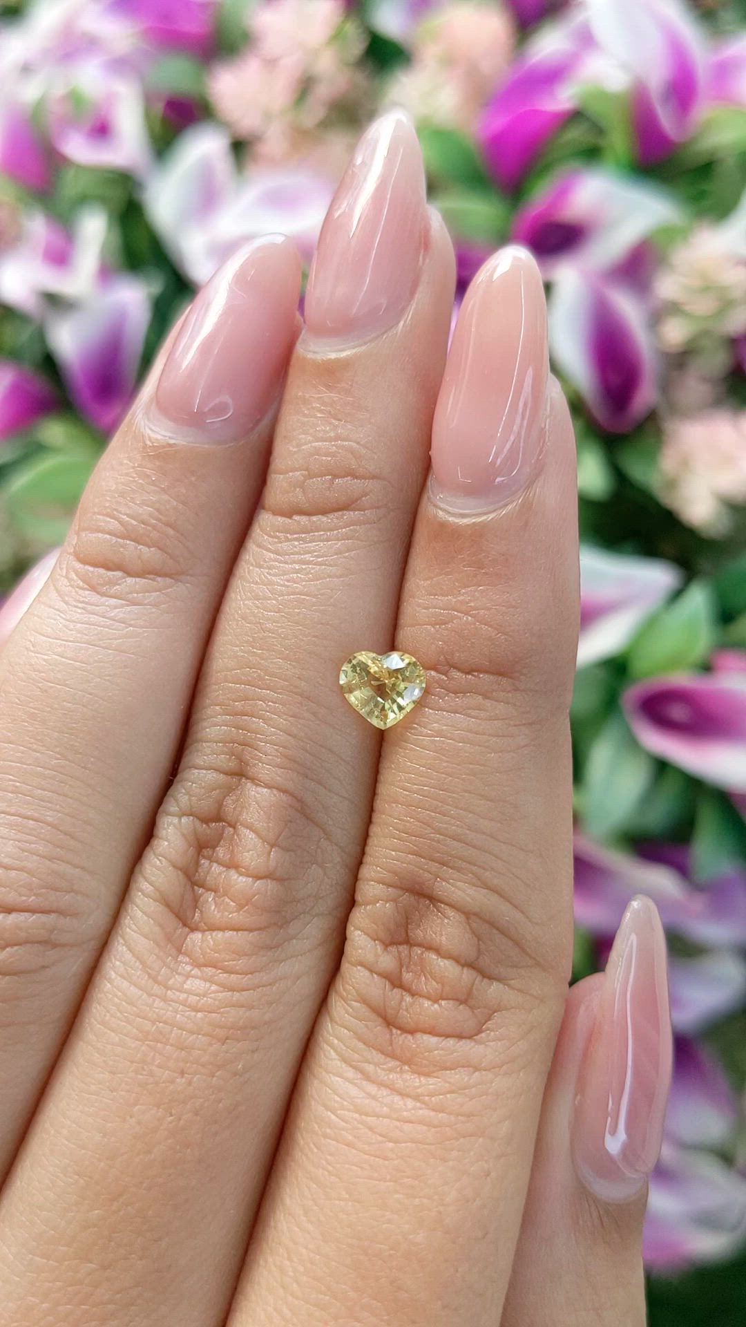 0.73 Ct. Yellow Sapphire from Ceylon (Sri Lanka) Size Video