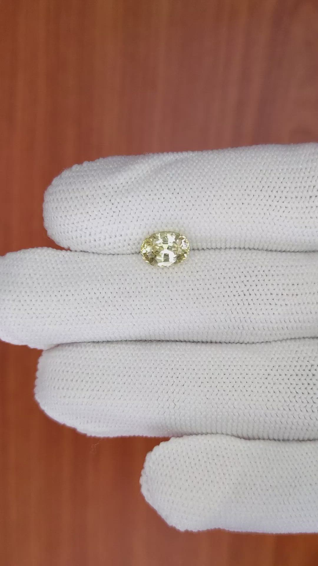 1.82 Ct. Yellow Sapphire from Ceylon (Sri Lanka) Size Video