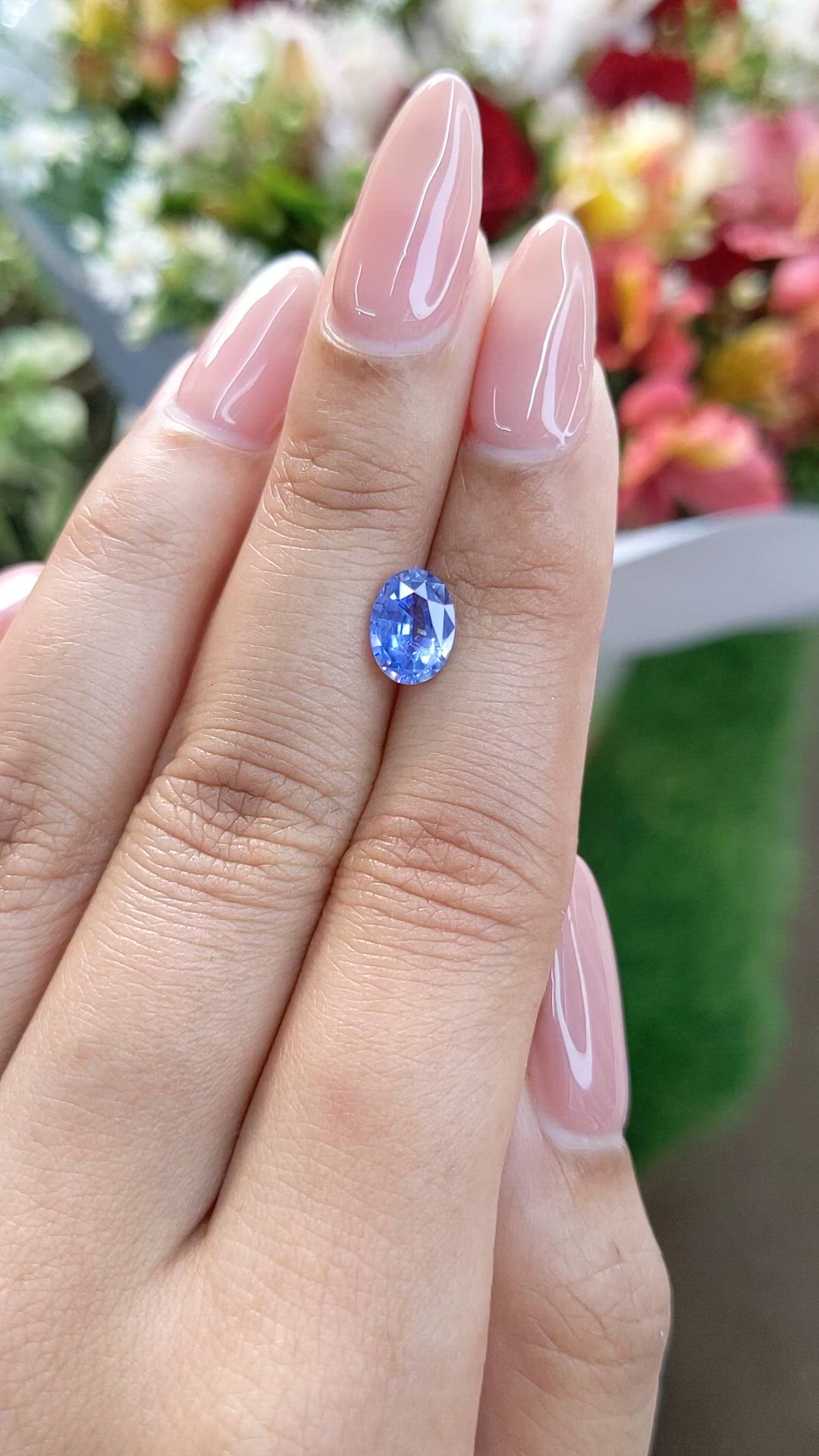 1.55 Ct. Blue Sapphire from Ceylon (Sri Lanka) Size Video