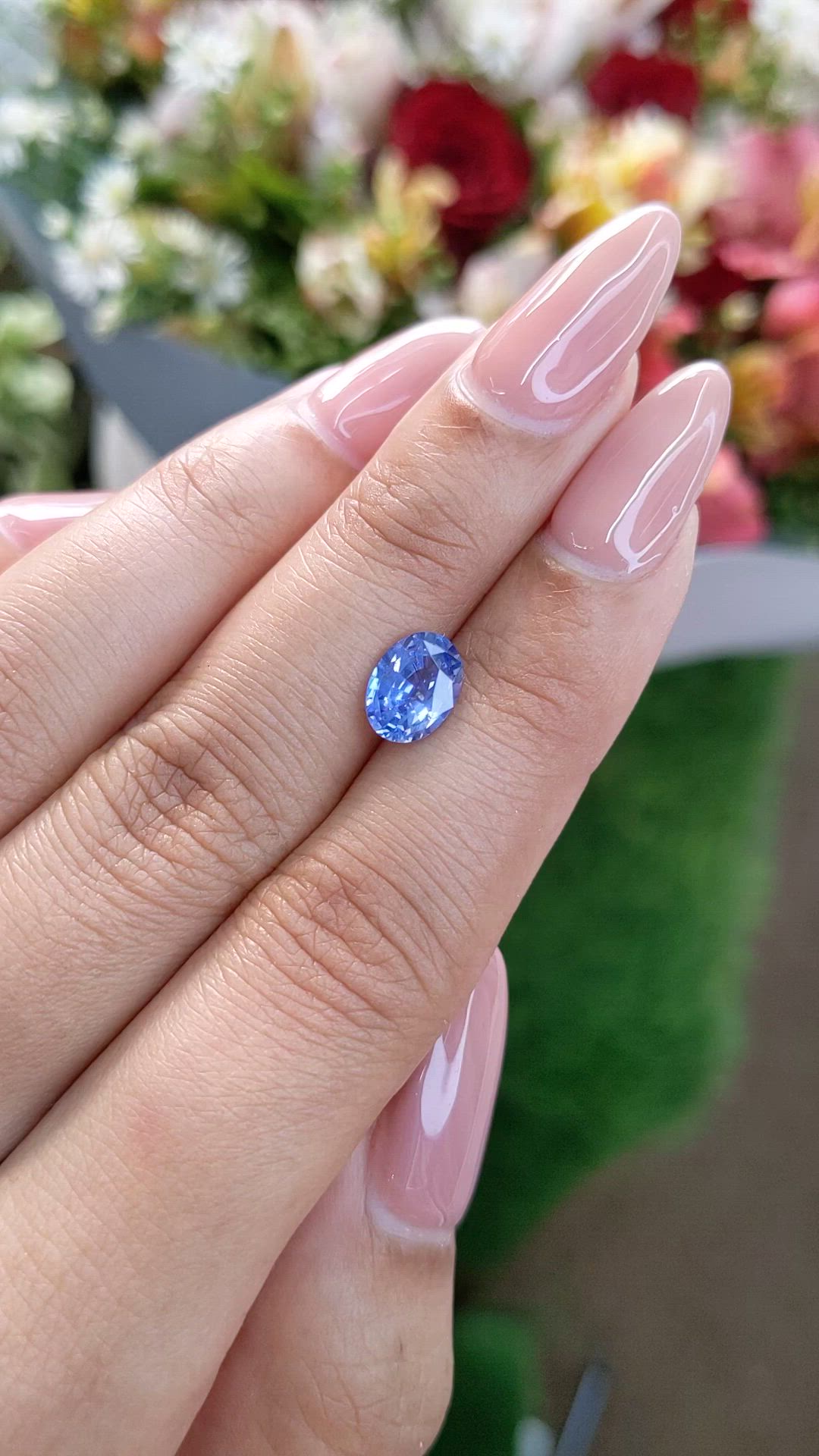 1.55 Ct. Blue Sapphire from Ceylon (Sri Lanka) Size Video