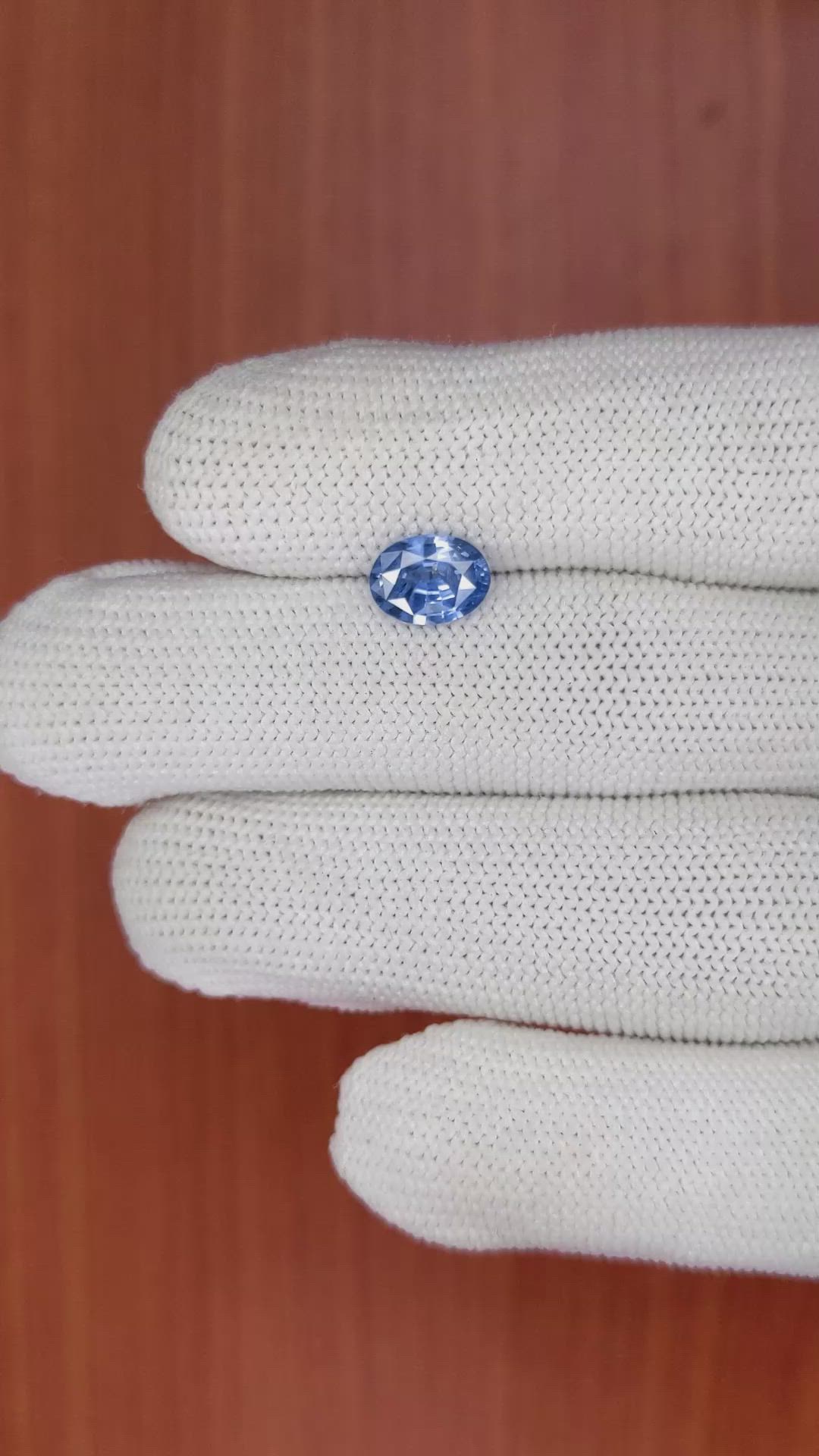 1.55 Ct. Blue Sapphire from Ceylon (Sri Lanka) Size Video
