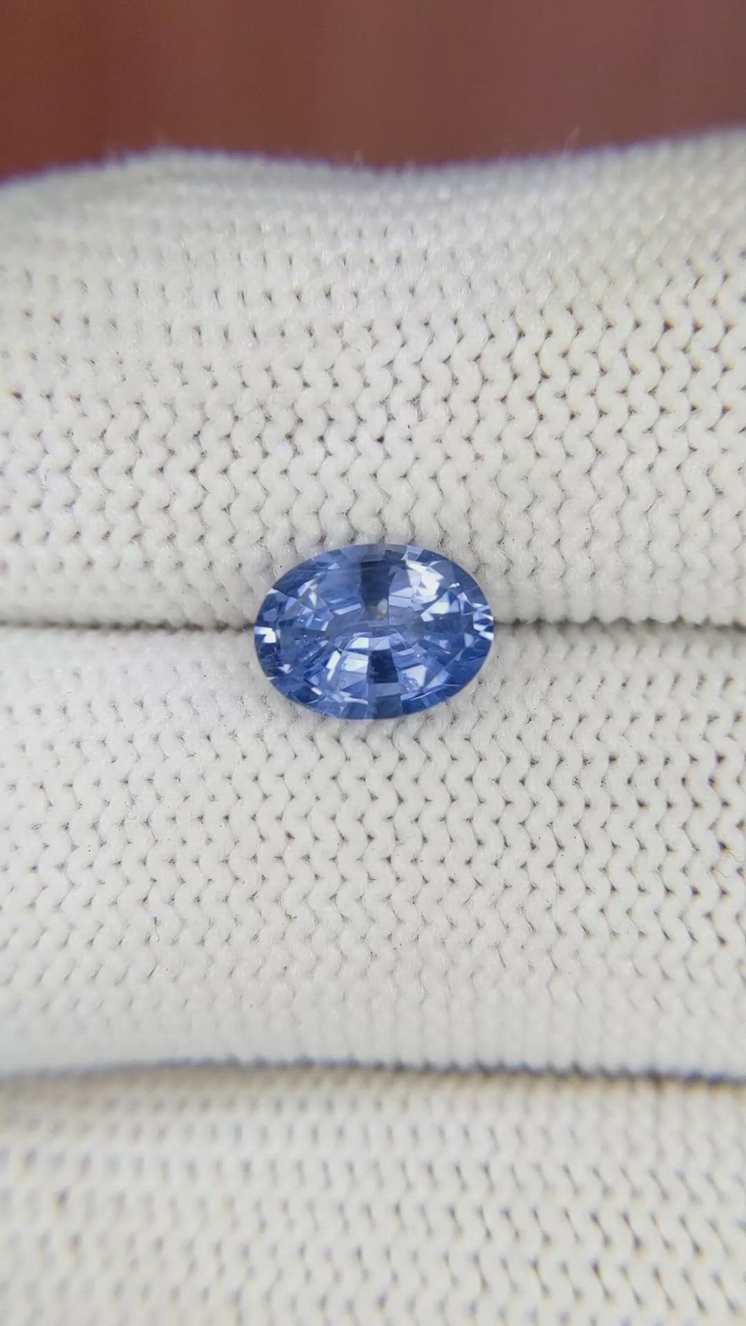 1.55 Ct. Blue Sapphire from Ceylon (Sri Lanka) Size Video