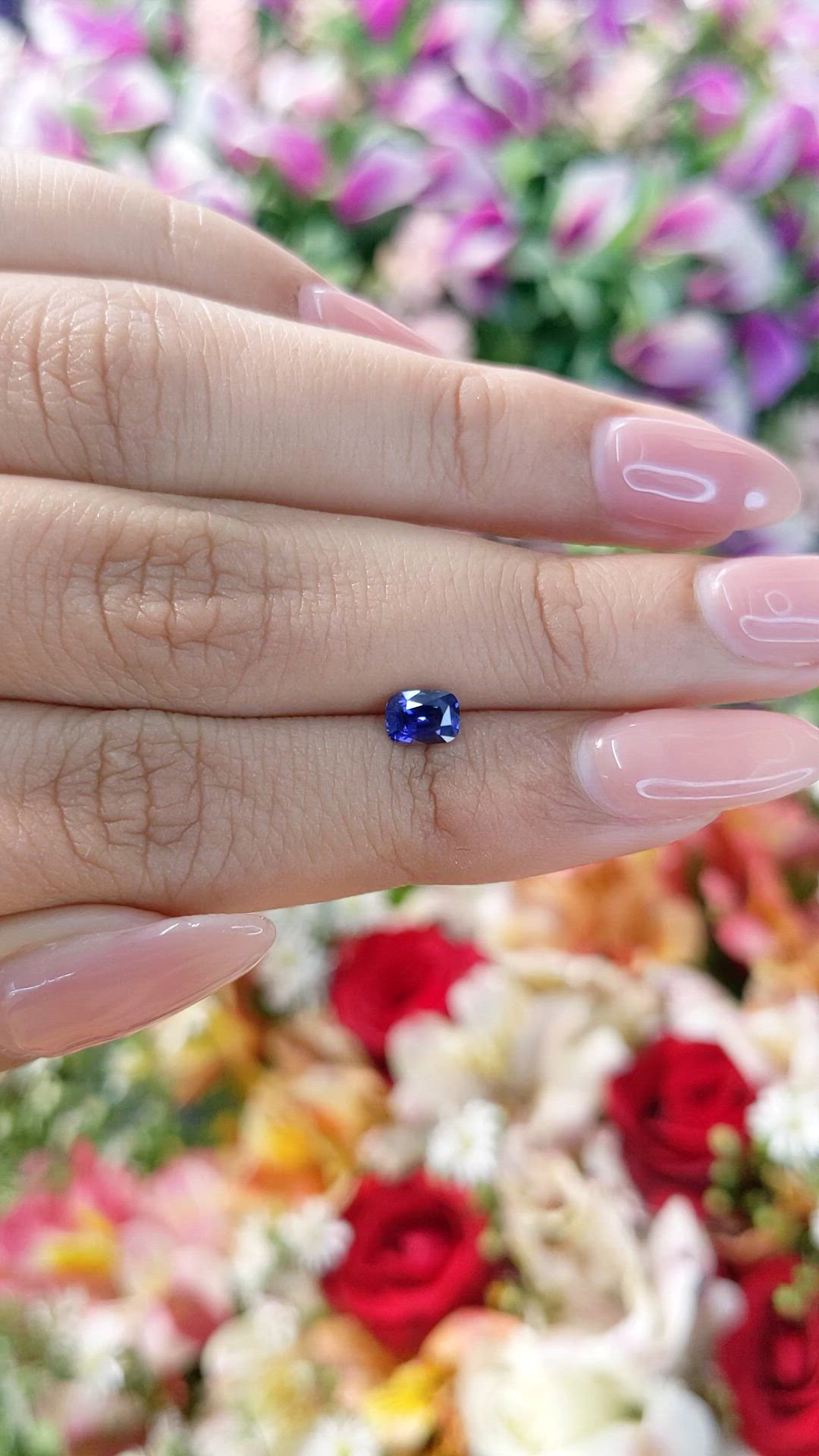 0.61 Ct. Color Change Sapphire from Ceylon (Sri Lanka) Size Video