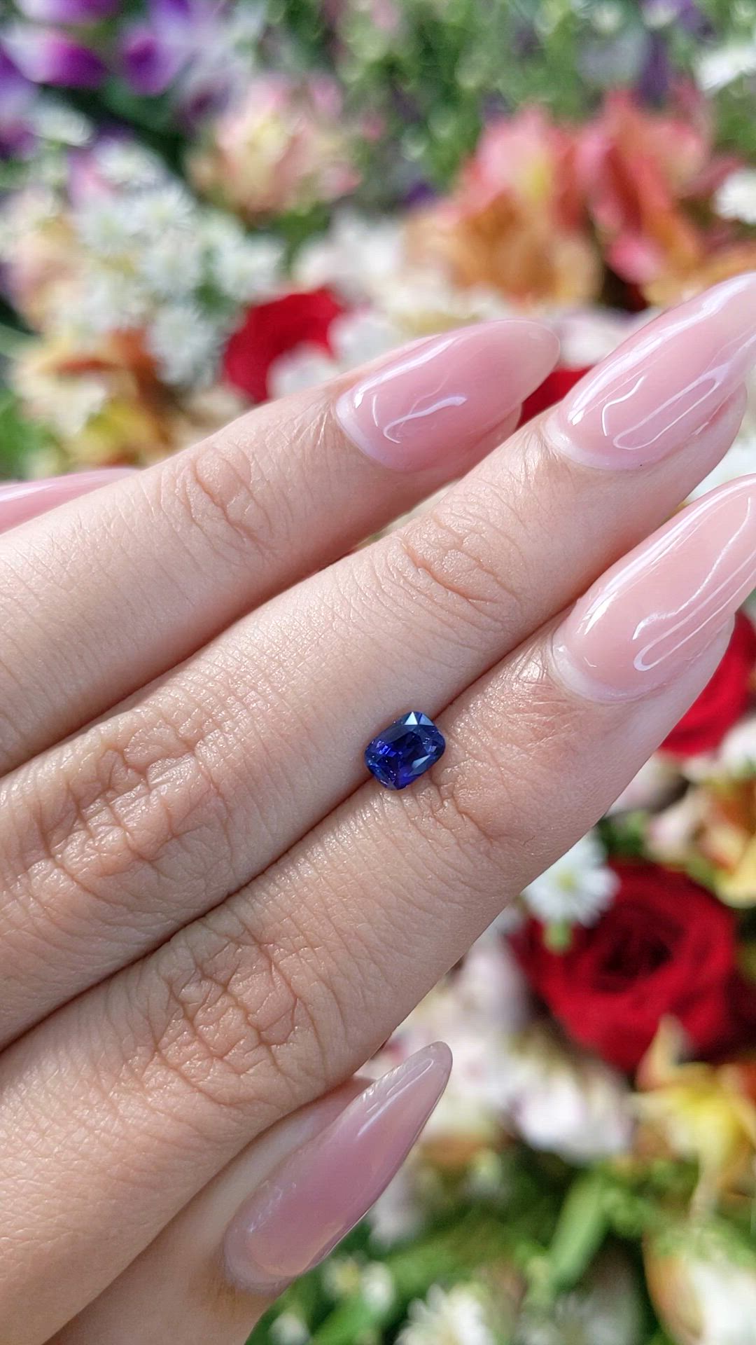 0.61 Ct. Color Change Sapphire from Ceylon (Sri Lanka) Size Video