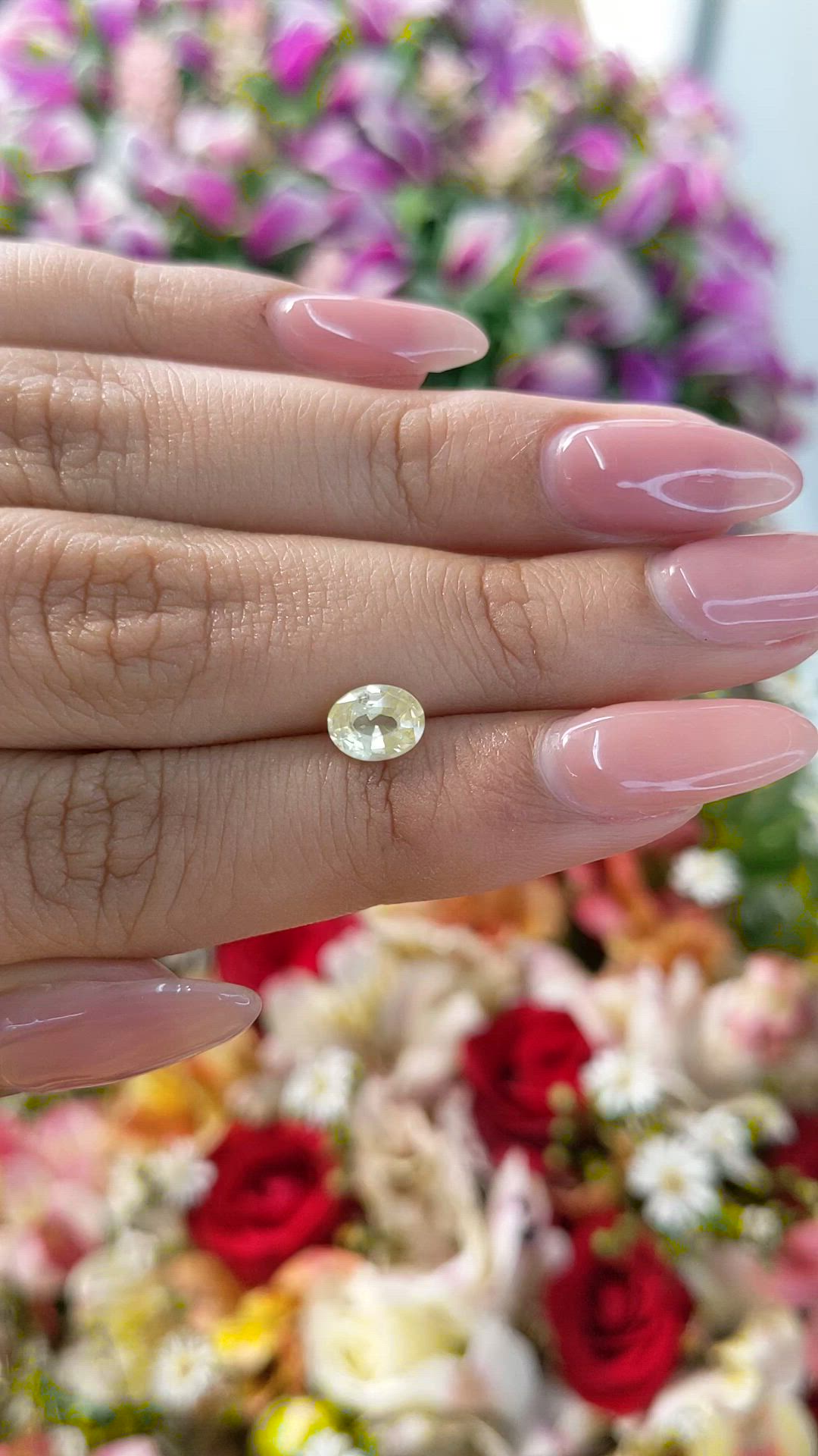 0.99 Ct. Yellow Sapphire from Ceylon (Sri Lanka) Size Video