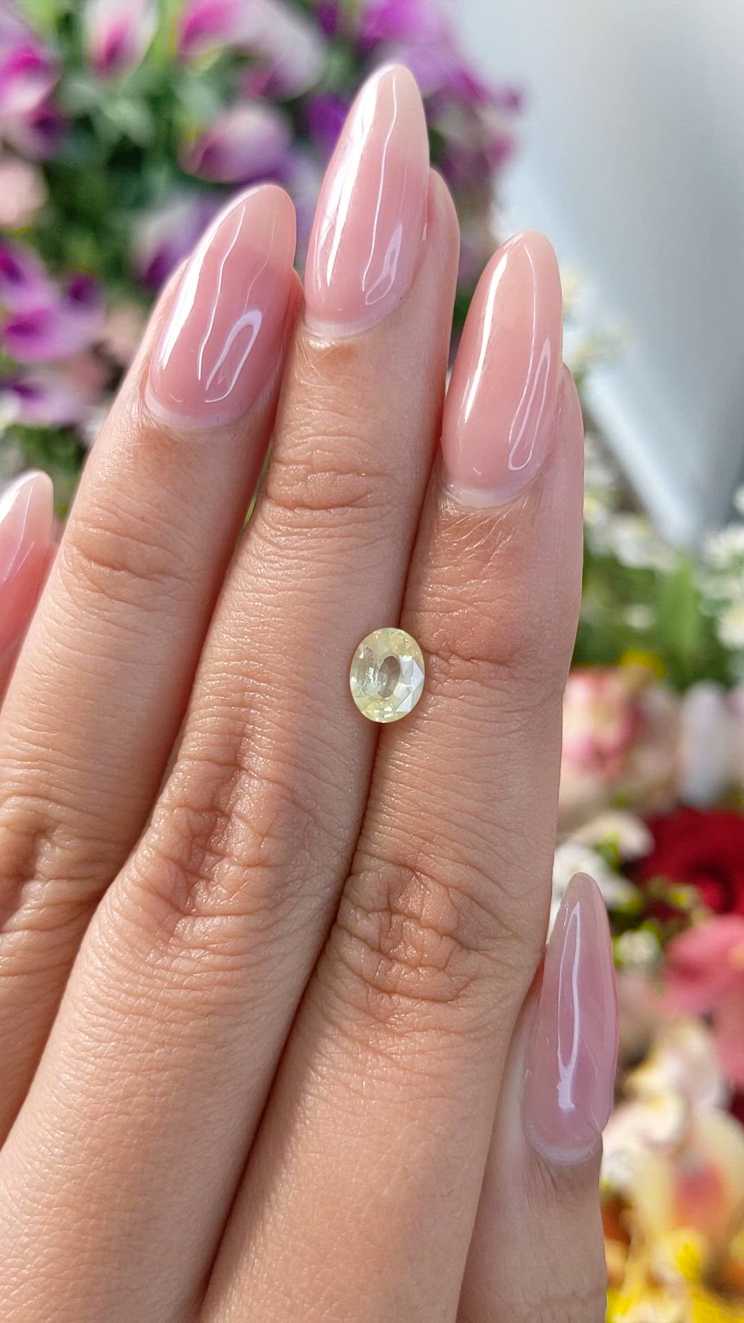 0.99 Ct. Yellow Sapphire from Ceylon (Sri Lanka) Size Video