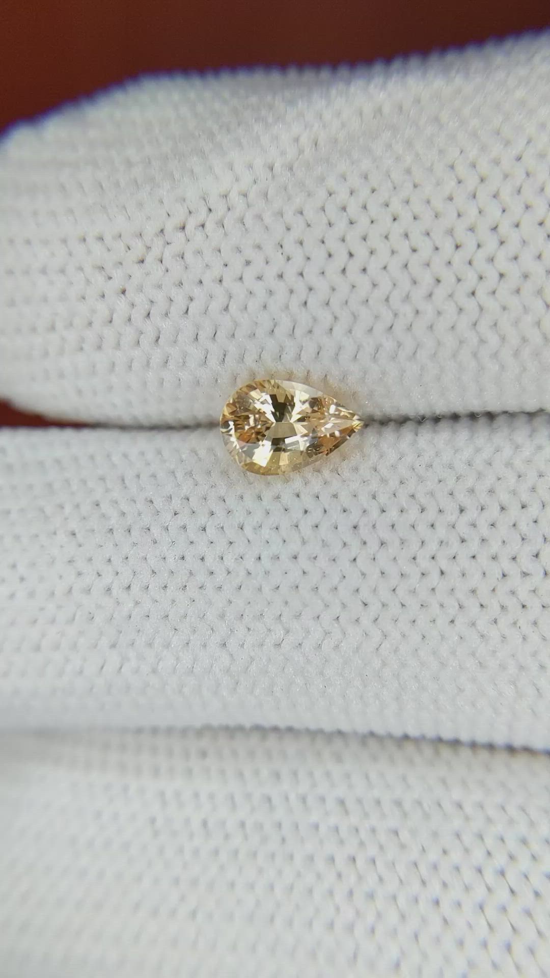 0.88 Ct. Peach Sapphire from Ceylon (Sri Lanka) Size Video