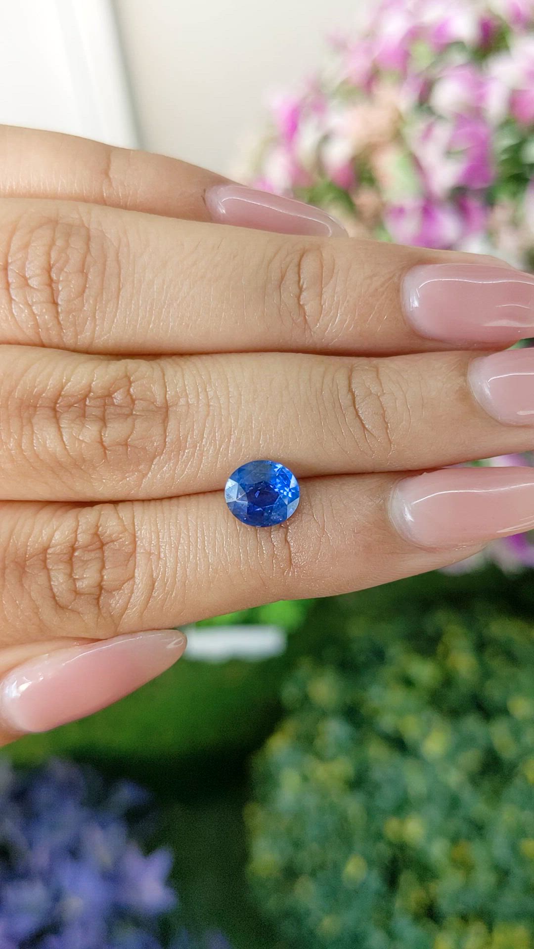 1.59 Ct. Blue Sapphire from Ceylon (Sri Lanka) Size Video