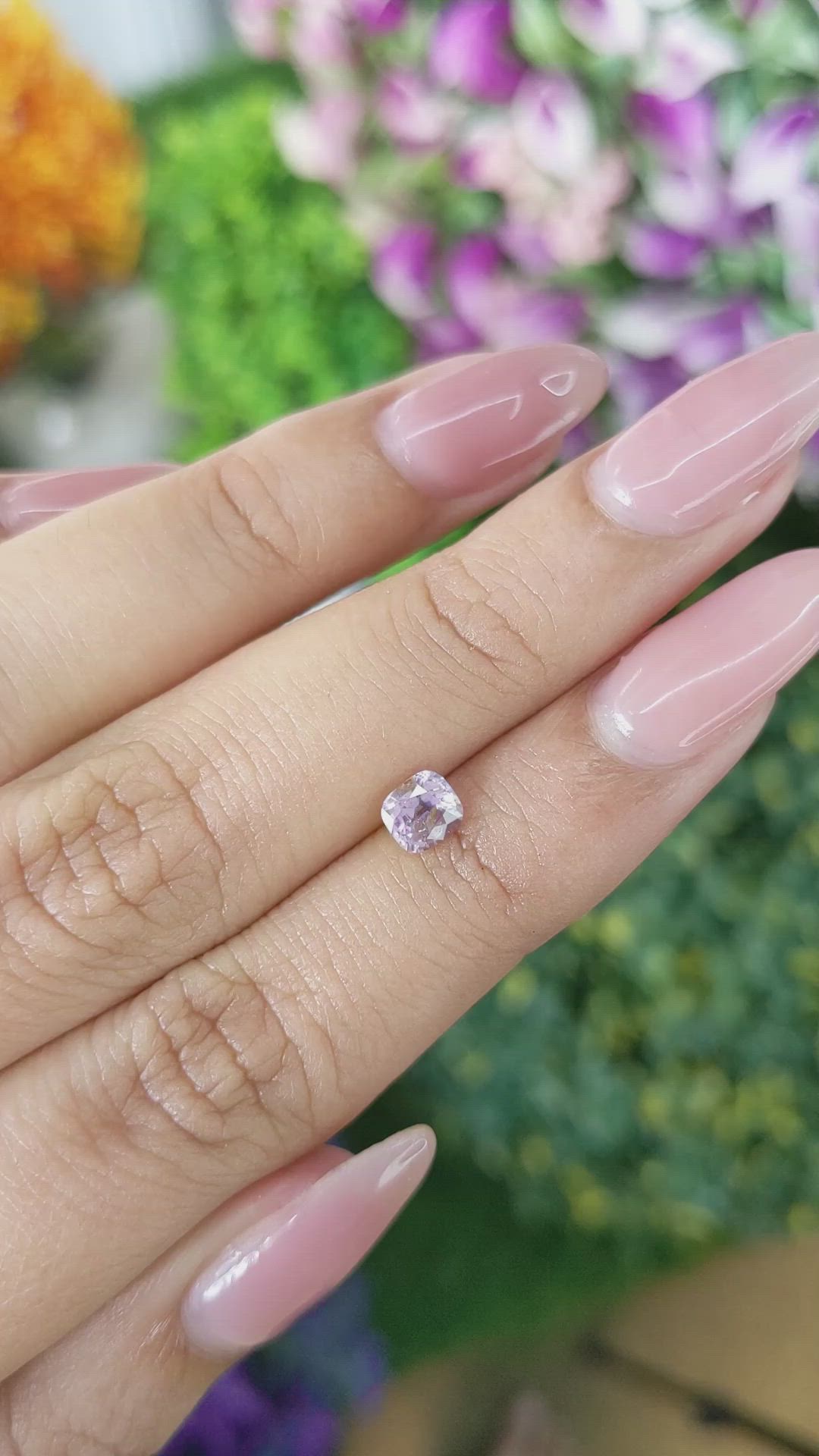 0.65 Ct. Purple Sapphire from Ceylon (Sri Lanka) Size Video