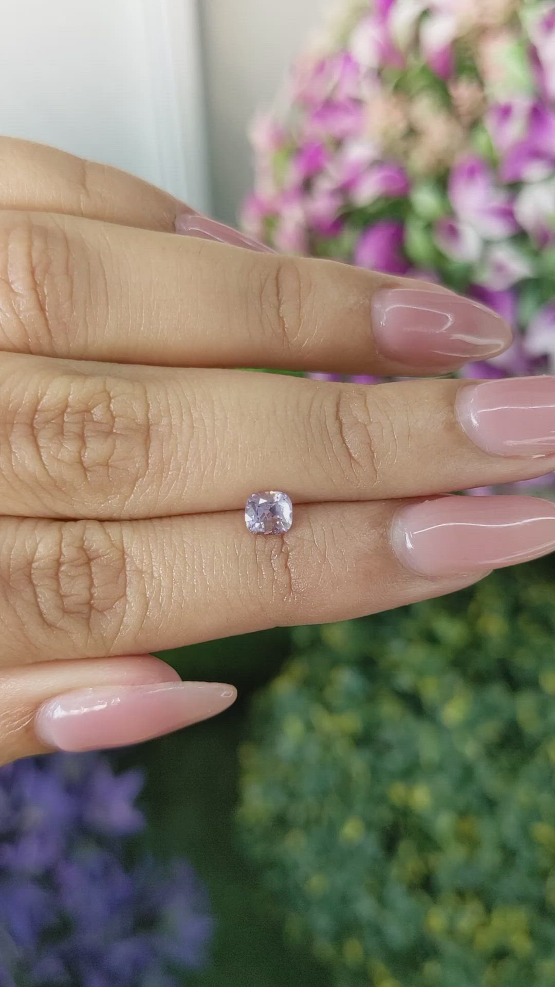 0.65 Ct. Purple Sapphire from Ceylon (Sri Lanka) Size Video