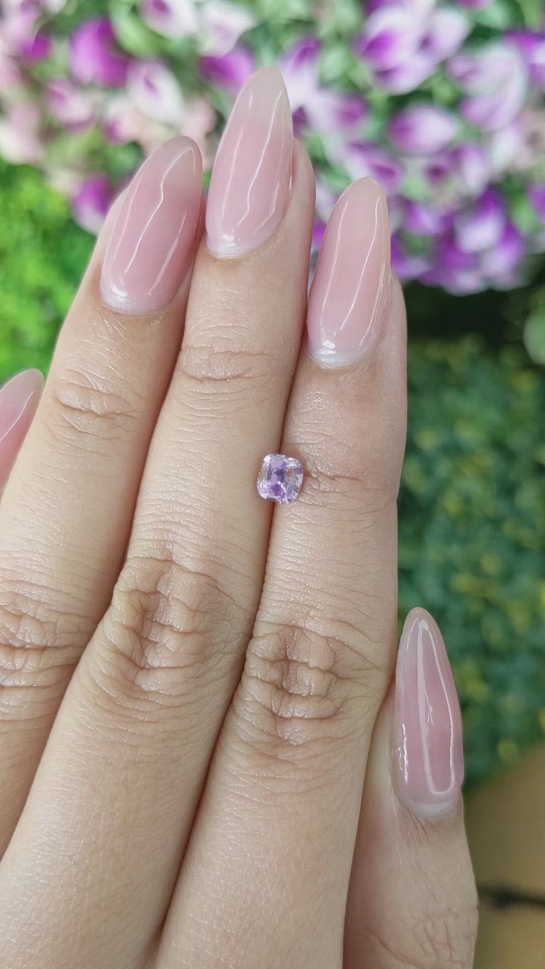0.65 Ct. Purple Sapphire from Ceylon (Sri Lanka) Size Video