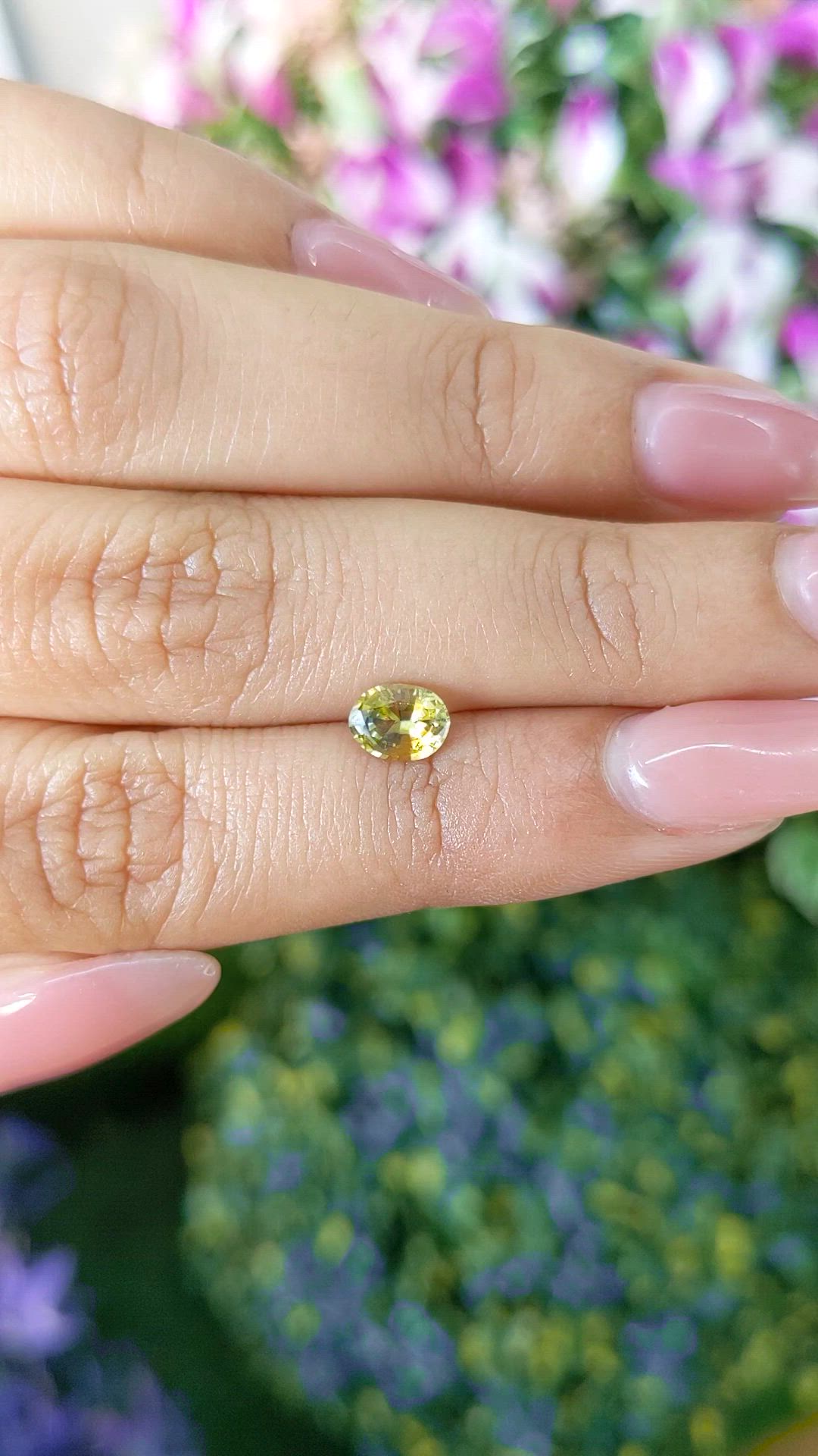 0.85 Ct. Bi Color Sapphire from Ceylon (Sri Lanka) Size Video