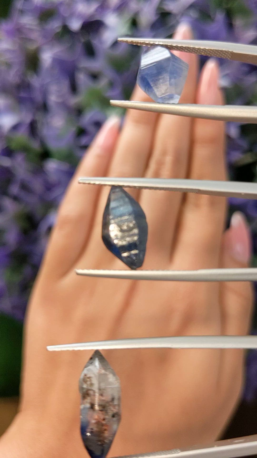 16.45 Ct. Blue Sapphire Crystal from Ceylon (Sri Lanka) Size Video