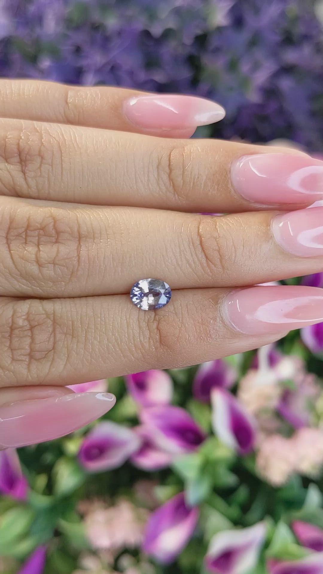 0.76 Ct. Bi Color Sapphire from Ceylon (Sri Lanka) Size Video