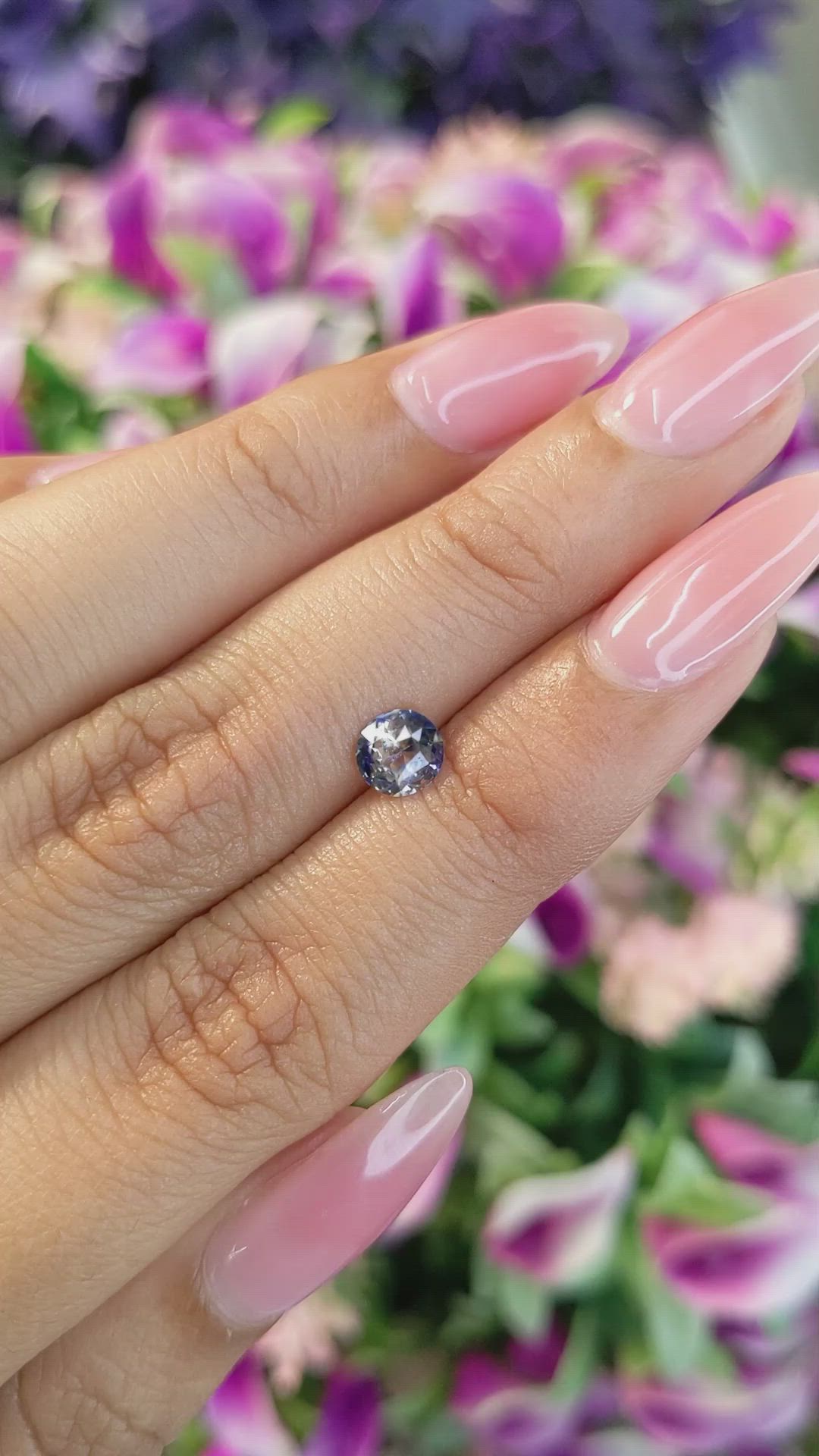 0.64 Ct. Bi Color Sapphire from Ceylon (Sri Lanka) Size Video