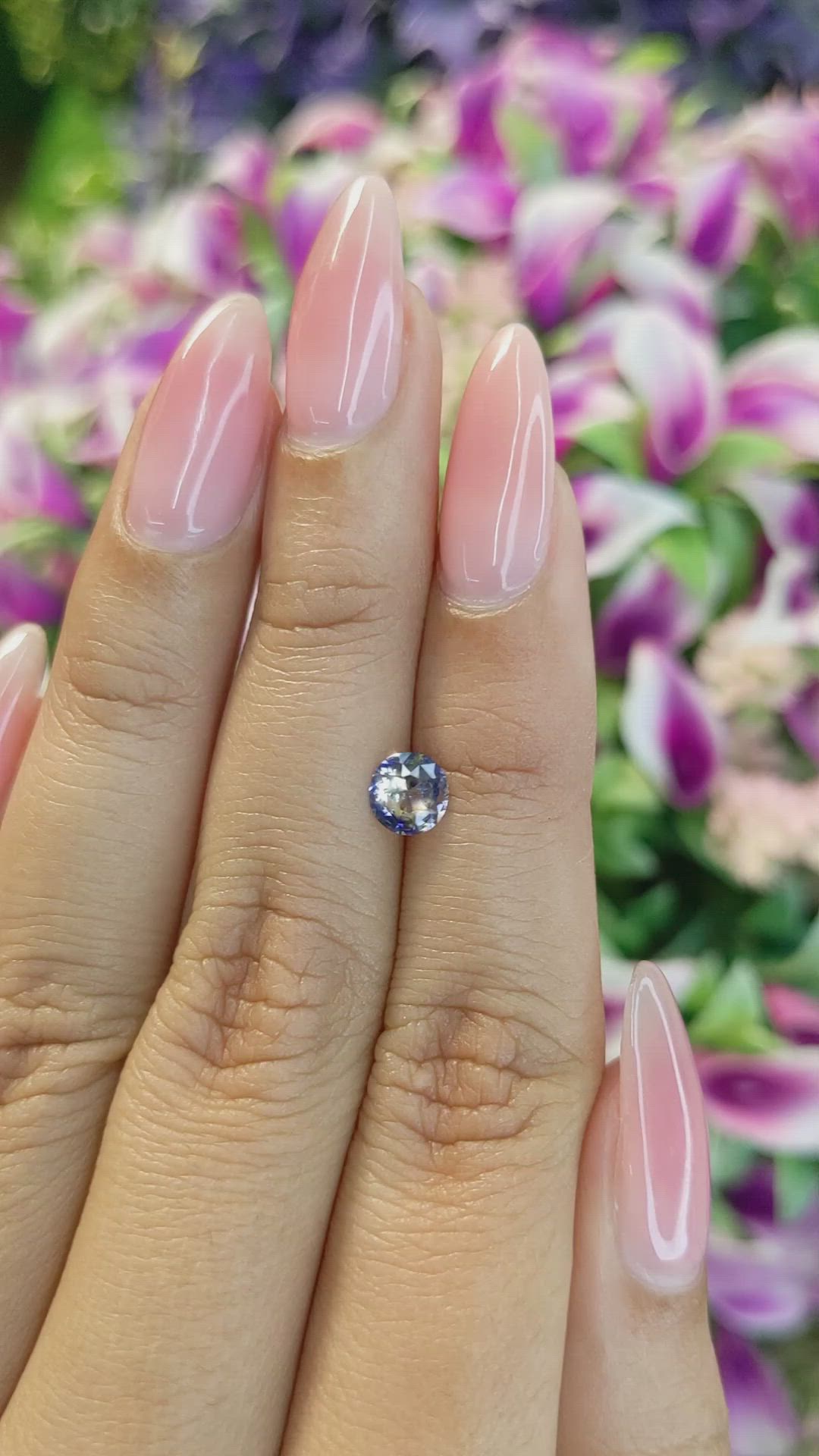 0.64 Ct. Bi Color Sapphire from Ceylon (Sri Lanka) Size Video