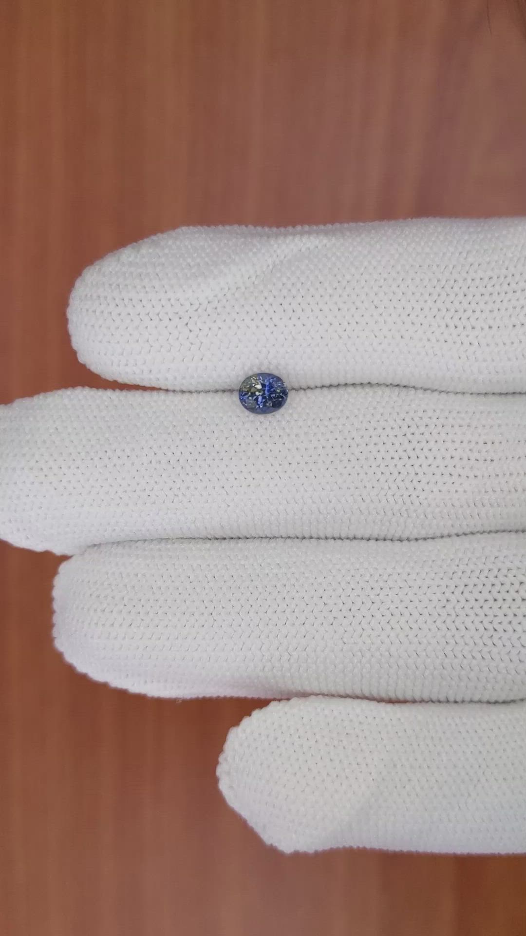 0.57 Ct. Bi Color Sapphire from Ceylon (Sri Lanka) Size Video
