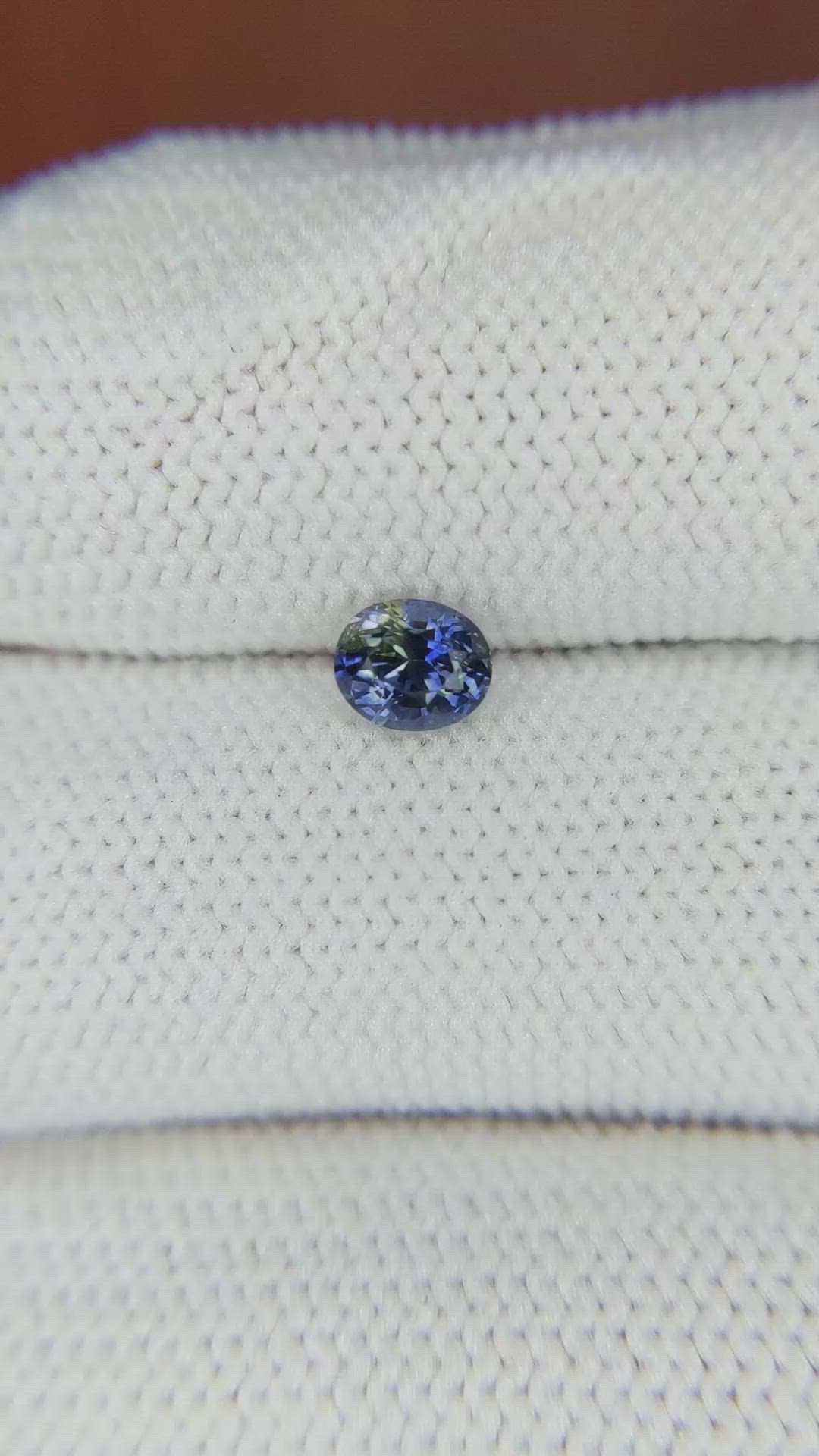 0.57 Ct. Bi Color Sapphire from Ceylon (Sri Lanka) Size Video