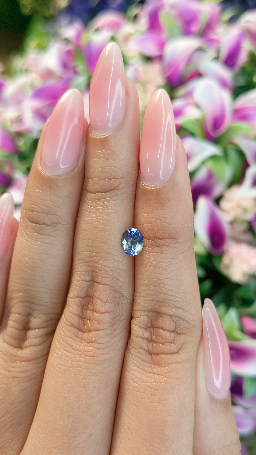 0.58 Ct. Bi Color / Parti Sapphire from Ceylon (Sri Lanka) Size Video