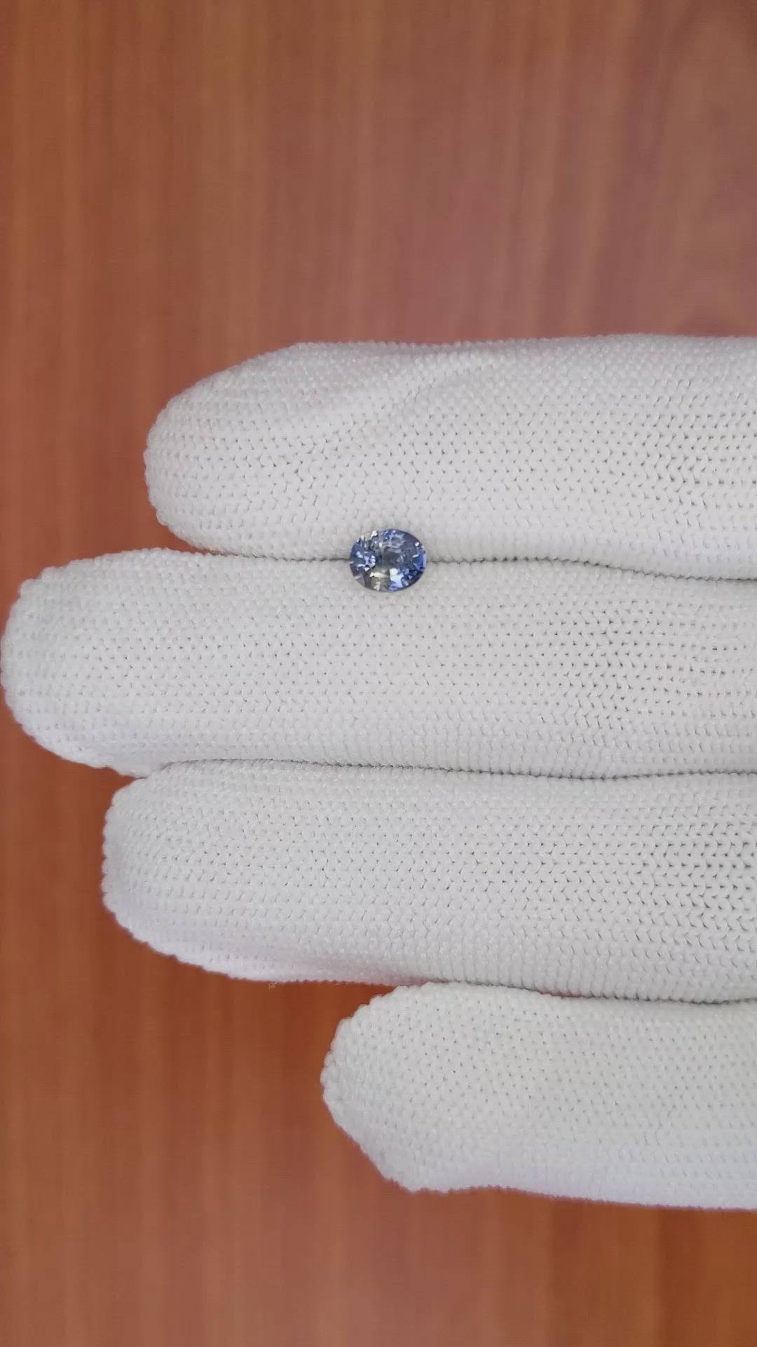 0.58 Ct. Bi Color / Parti Sapphire from Ceylon (Sri Lanka) Size Video
