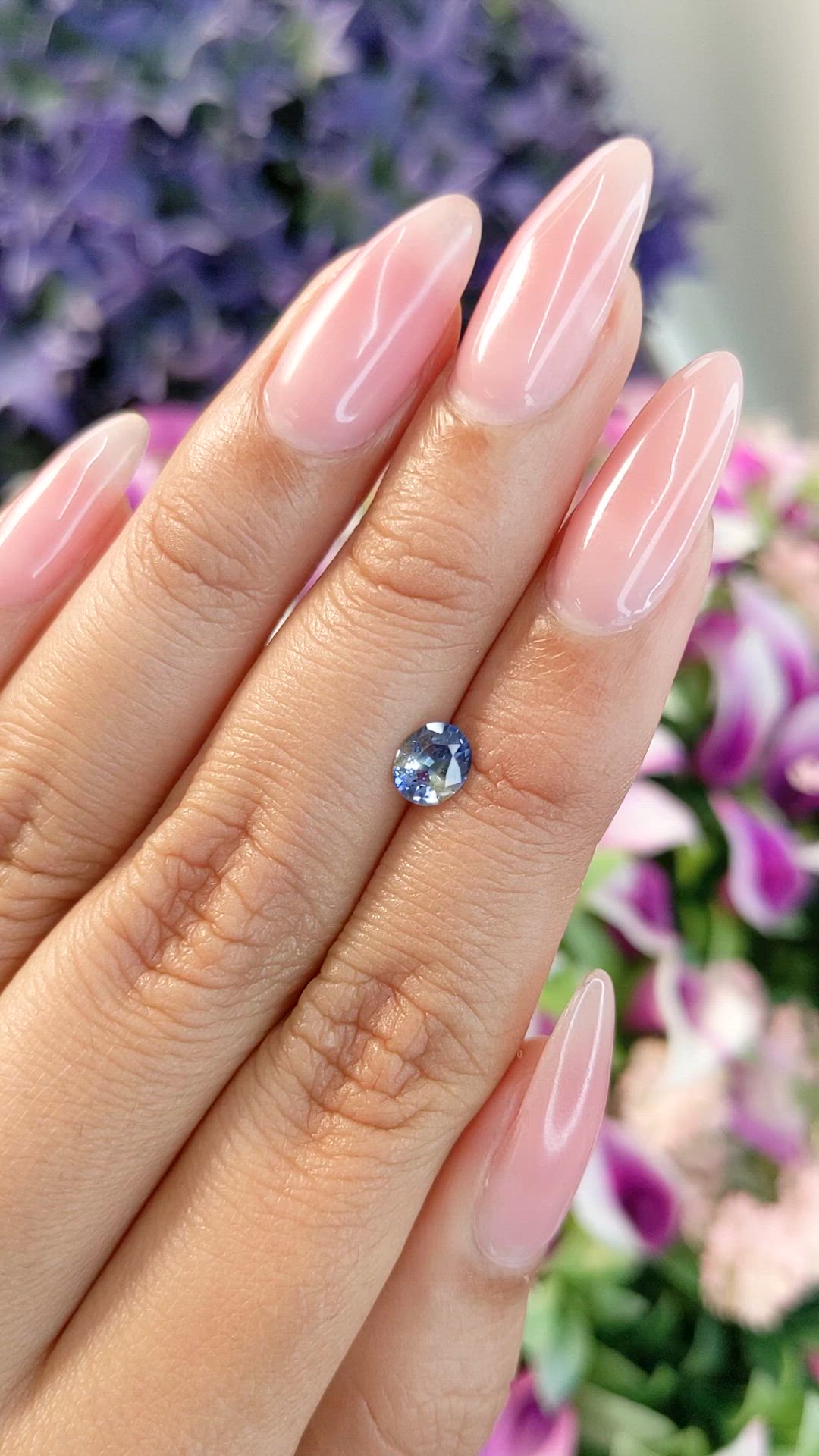 0.58 Ct. Bi Color / Parti Sapphire from Ceylon (Sri Lanka) Size Video