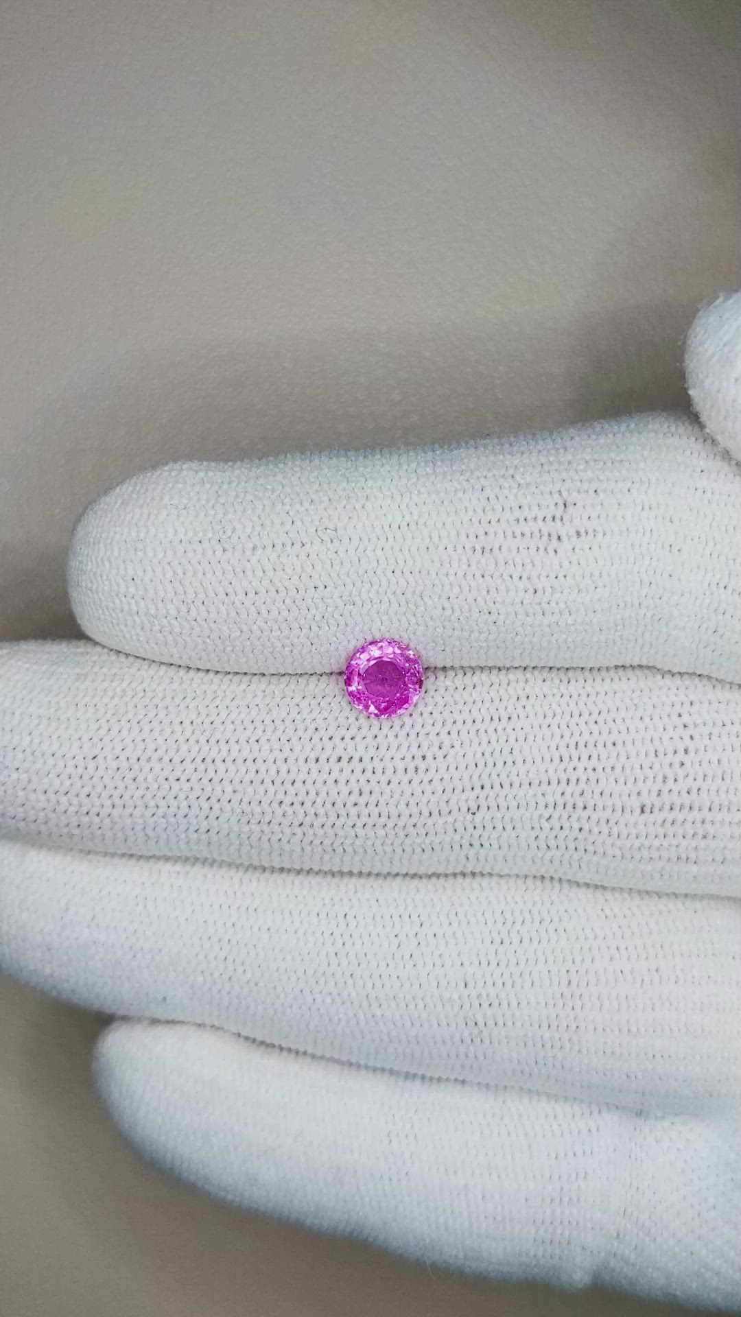 0.86 Ct. Pink Sapphire from Ceylon (Sri Lanka) Size Video