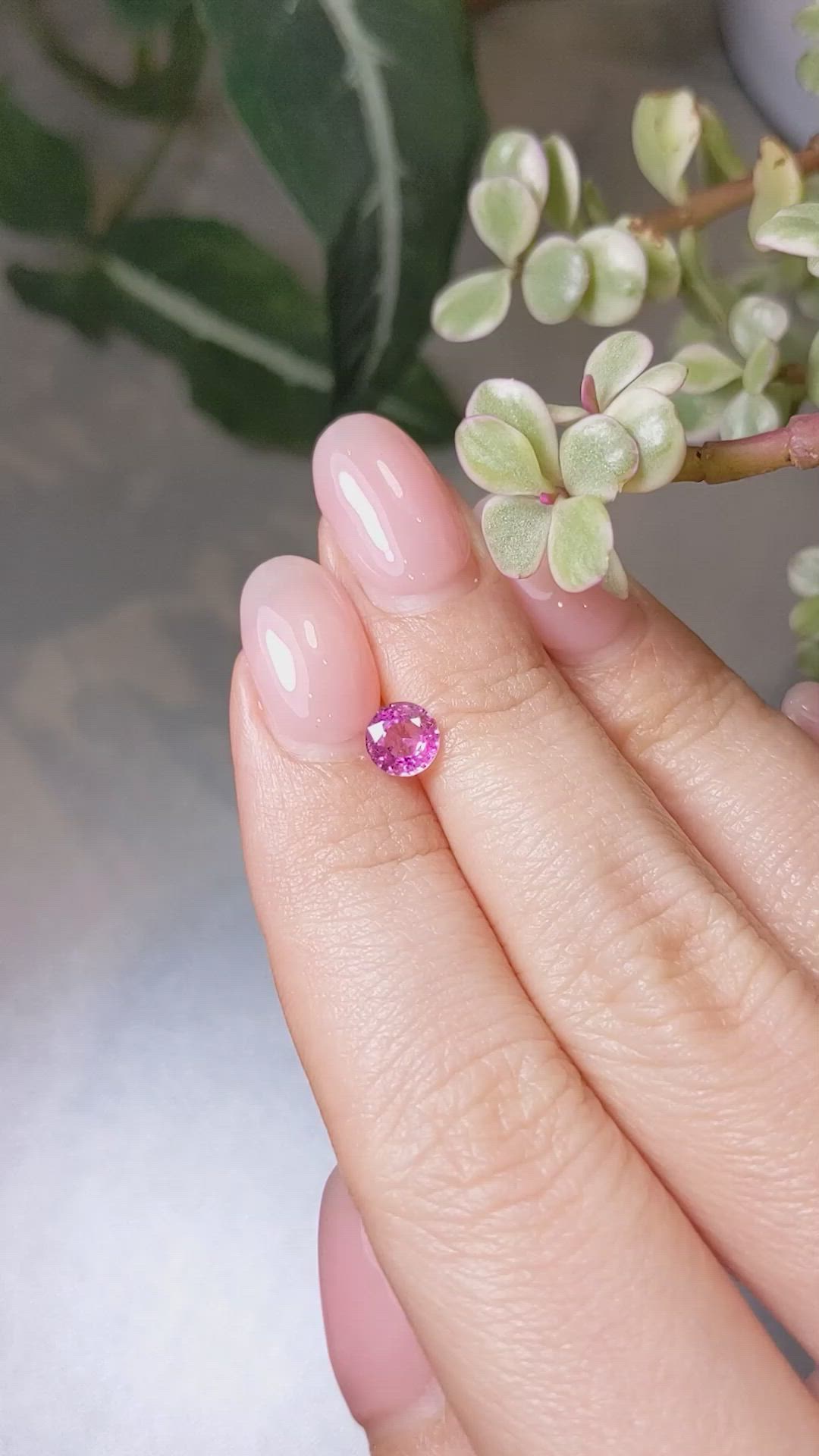 0.86 Ct. Pink Sapphire from Ceylon (Sri Lanka) Size Video