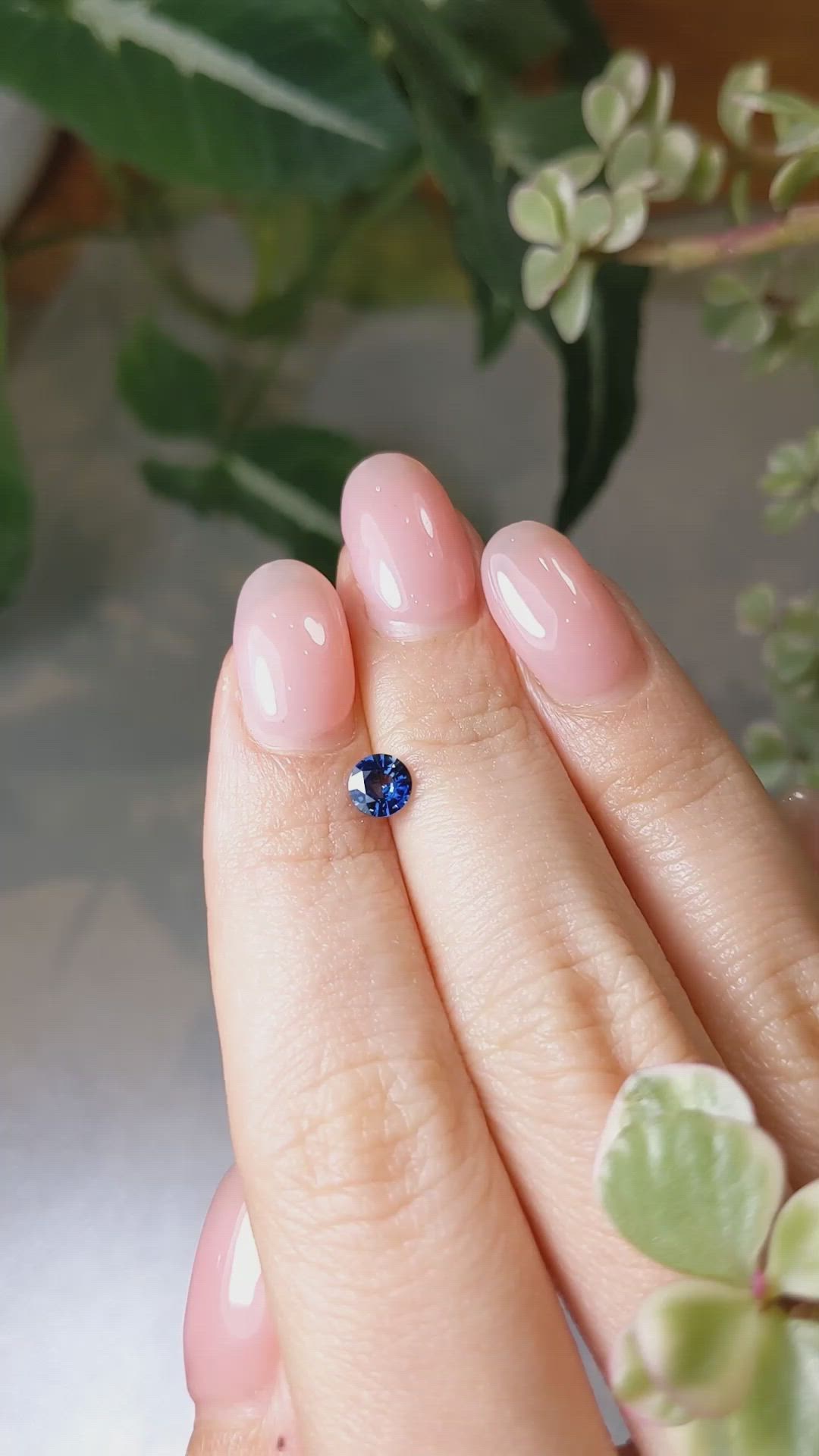 0.55 Ct. Blue Sapphire from Ceylon (Sri Lanka) Size Video