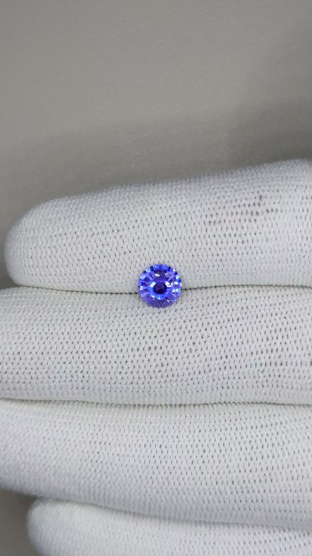 0.77 Ct. Blue Sapphire from Ceylon (Sri Lanka) Size Video