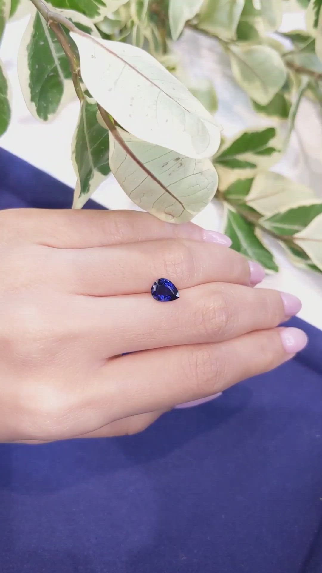 1.60 Ct. Blue Sapphire from Ceylon (Sri Lanka) Size Video