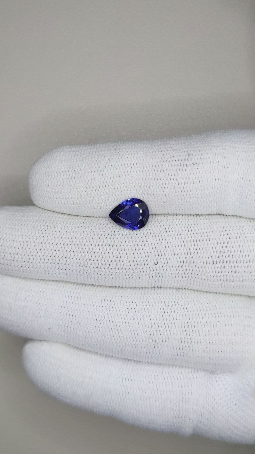 1.60 Ct. Blue Sapphire from Ceylon (Sri Lanka) Size Video