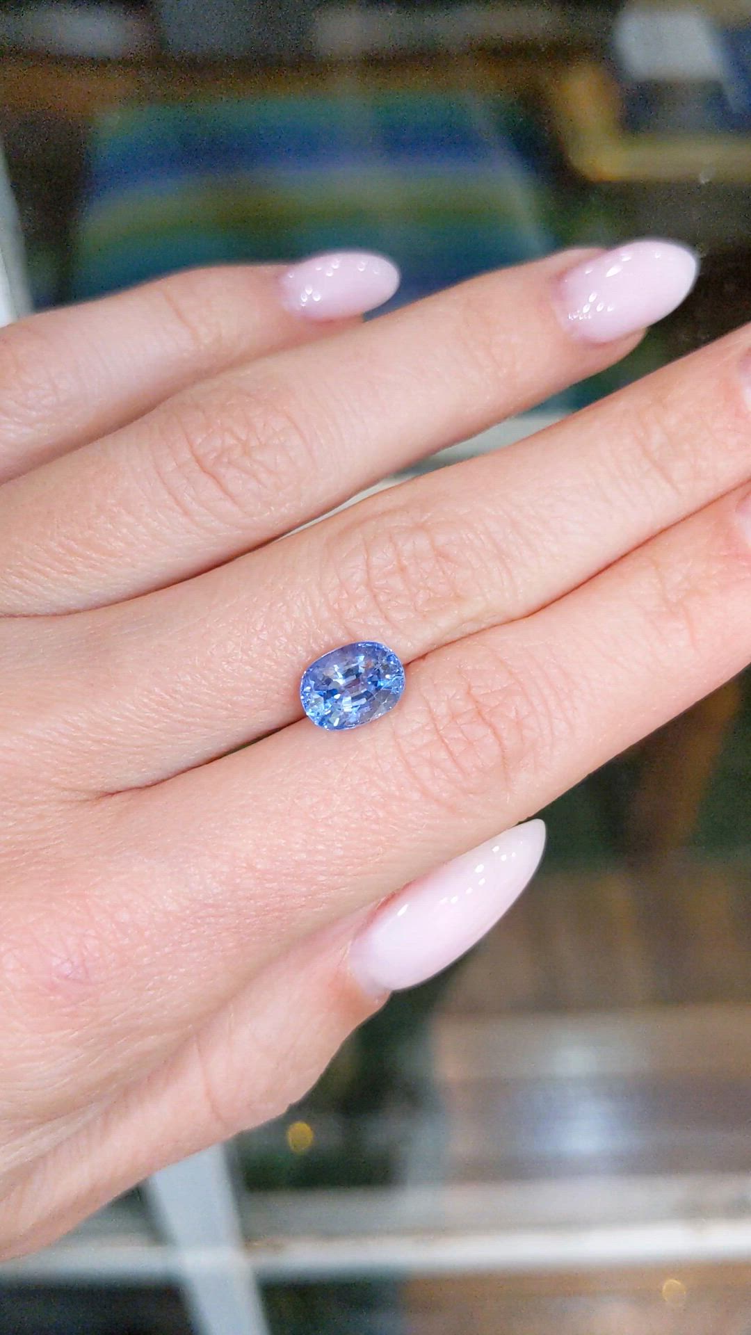 2.61 Ct. Blue Sapphire from Ceylon (Sri Lanka) Size Video