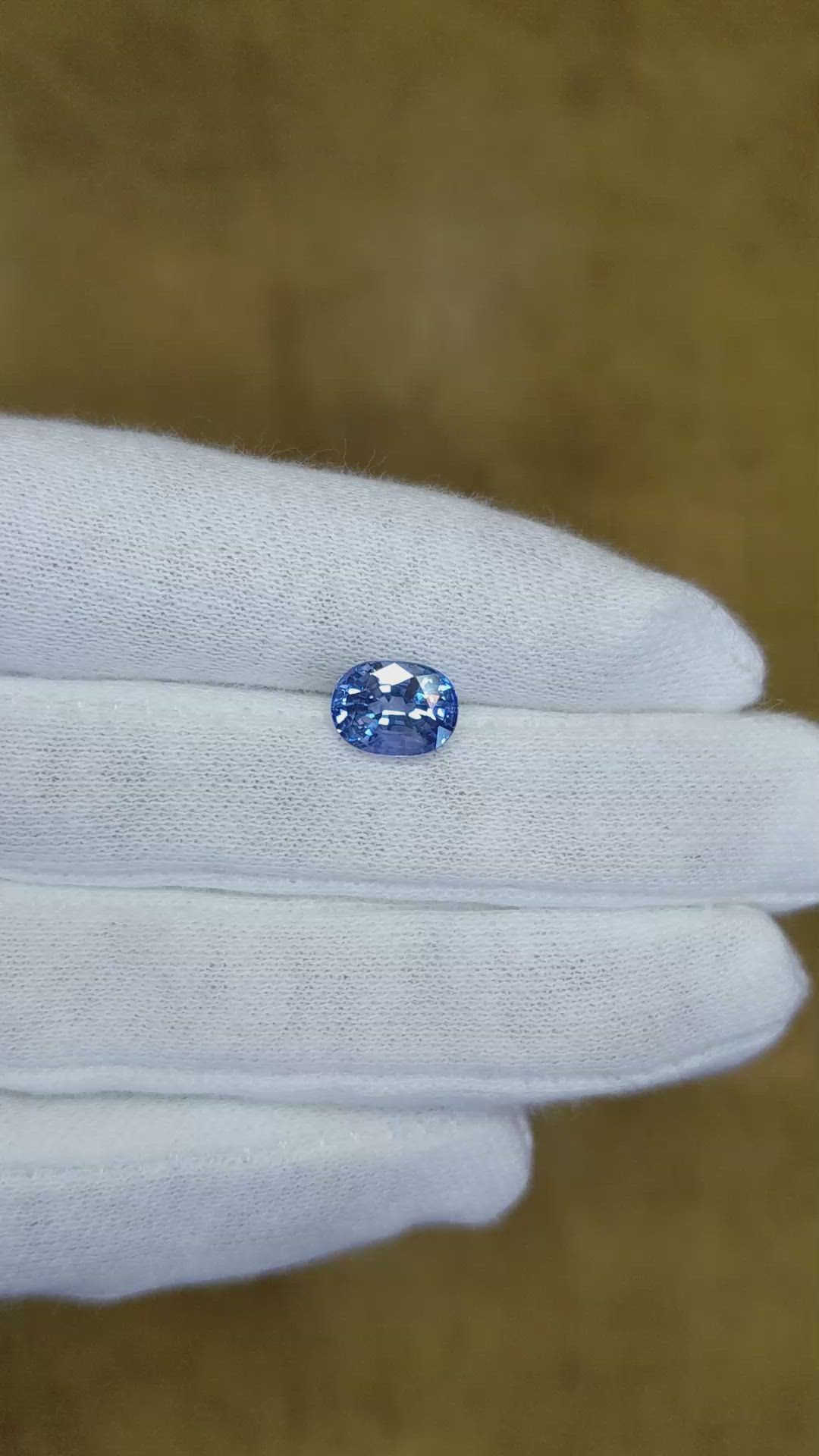 2.61 Ct. Blue Sapphire from Ceylon (Sri Lanka) Size Video
