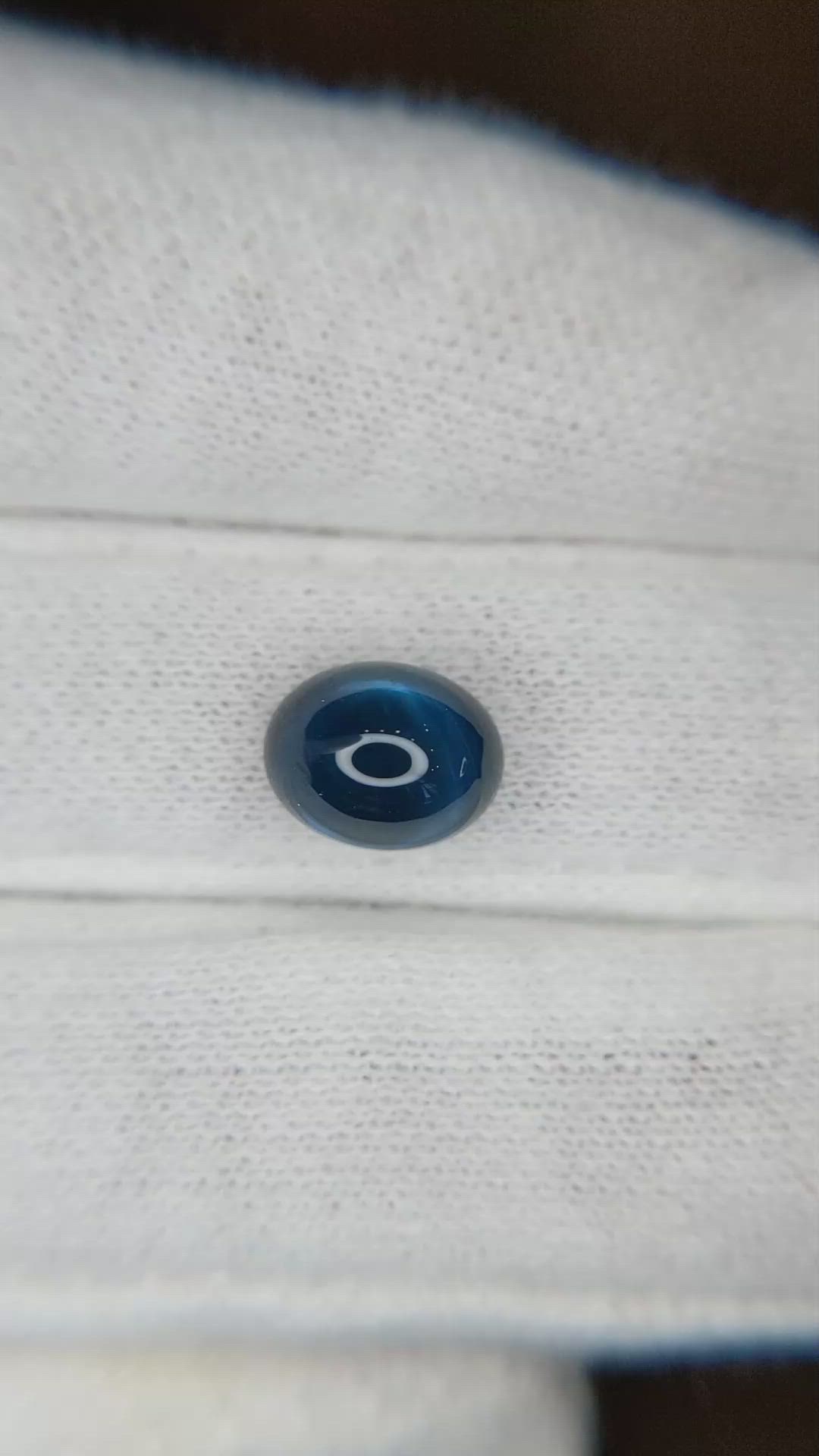 3.66 Ct. Bluish Green Cabochon Sapphire from Ceylon (Sri Lanka) Size Video