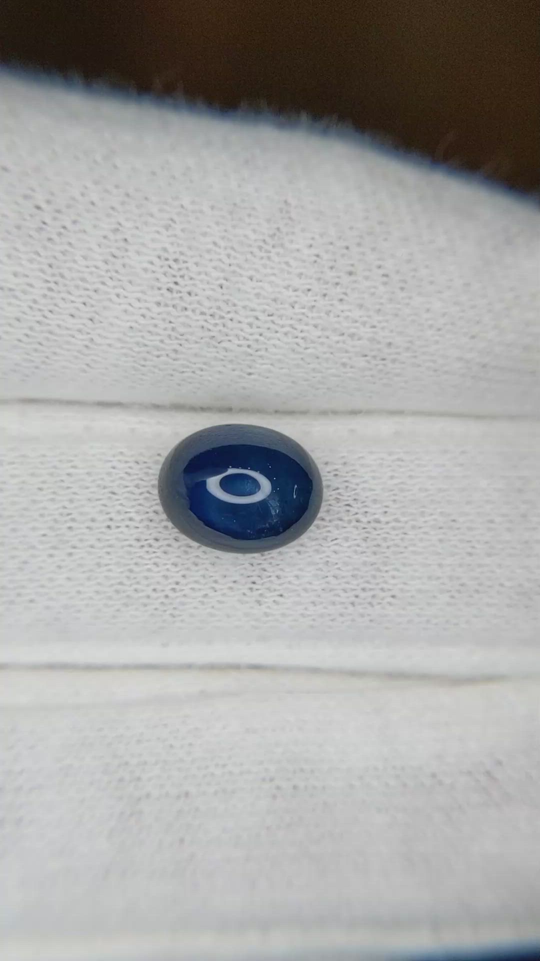 3.02 Ct. Blue Cabochon Sapphire from Ceylon (Sri Lanka) Size Video