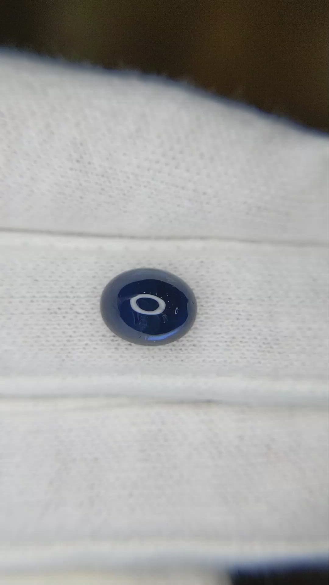 3.71 Ct. Blue Cabochon Sapphire from Ceylon (Sri Lanka) Size Video
