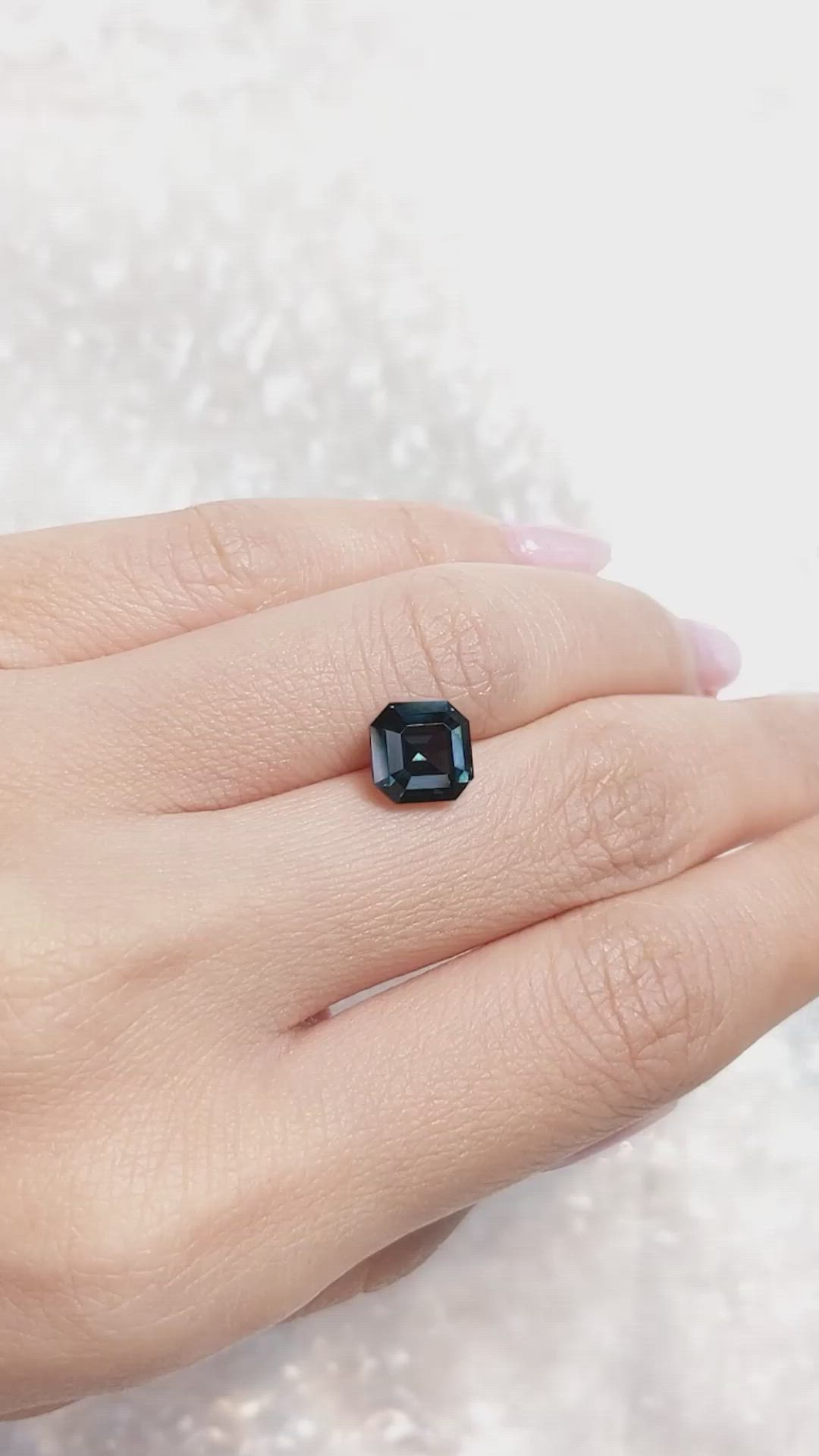 3.51 Ct. Greenish Blue Sapphire from Madagascar Size Video