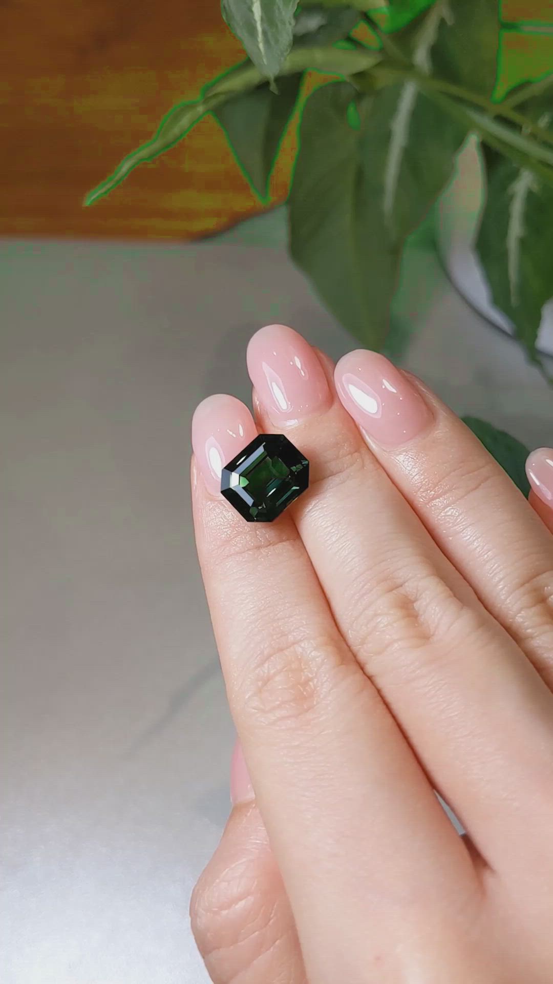 7.12 Ct. Green Sapphire from Madagascar Size Video