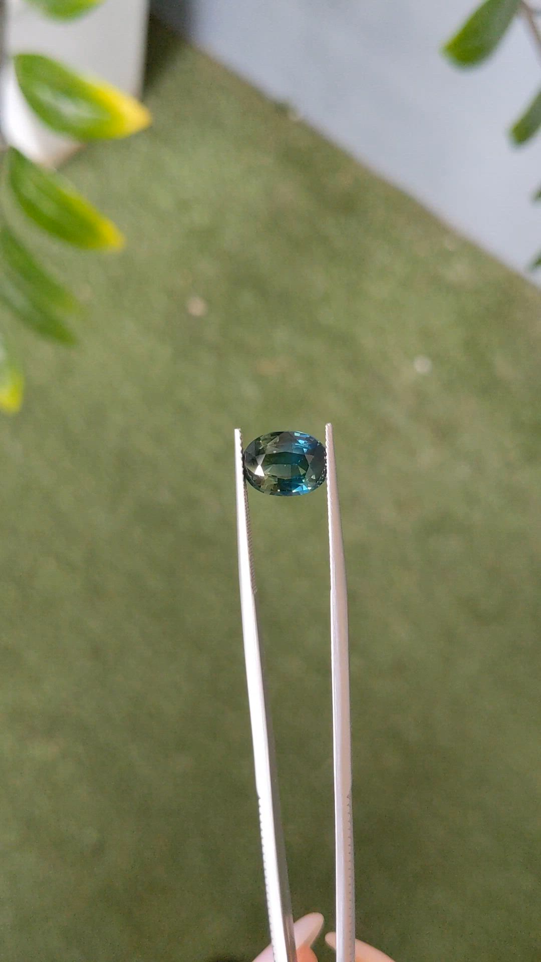 3.87 Ct. Green Sapphire from Madagascar Size Video