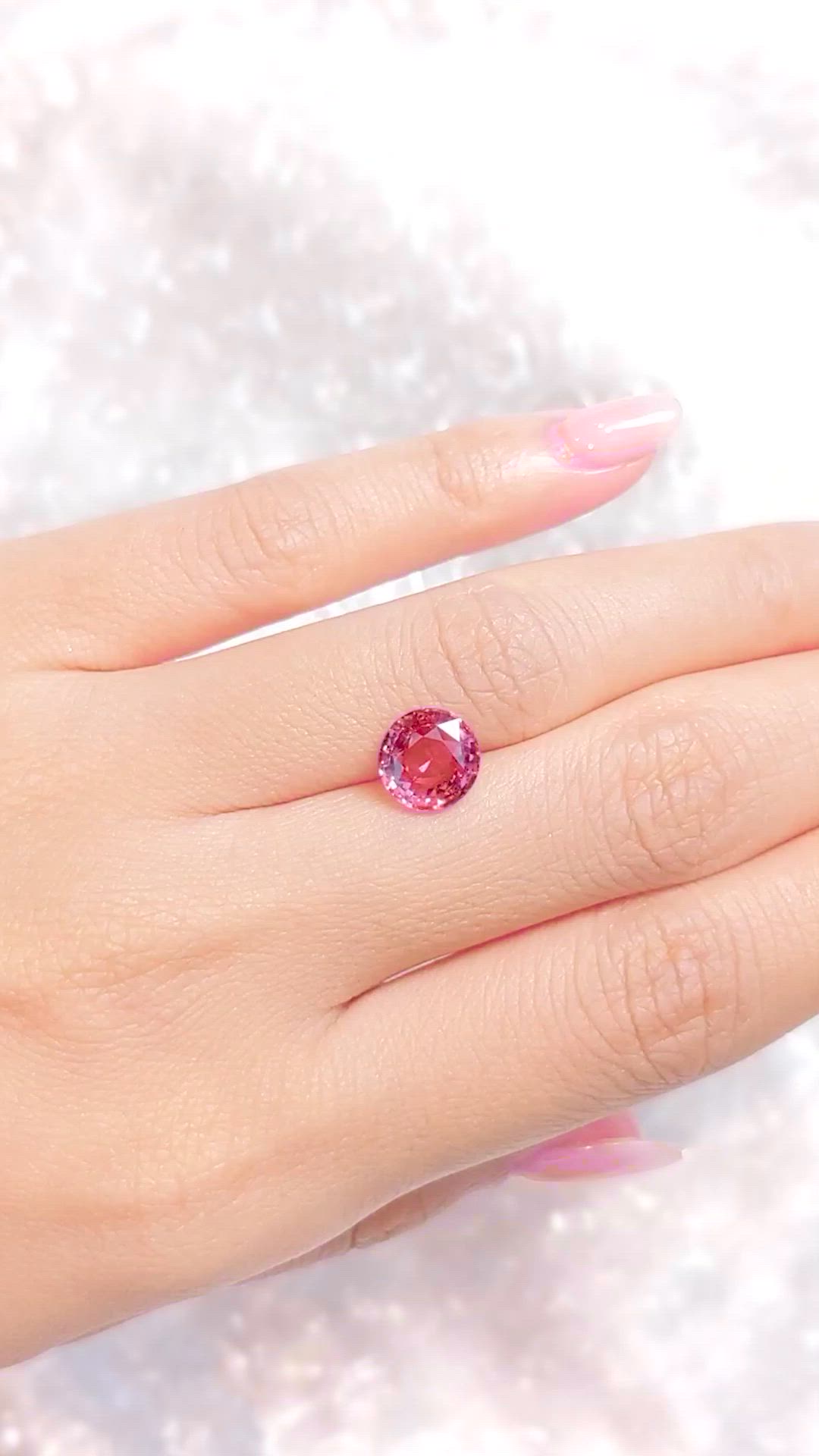 3.11 Ct. Reddish Pink Sapphire from Madagascar Size Video